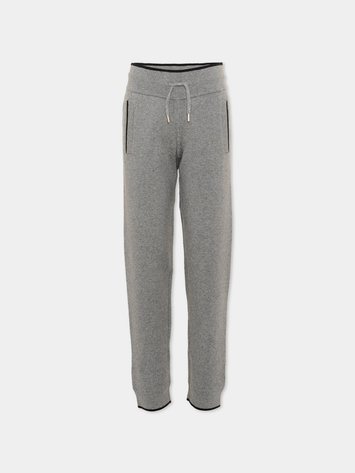 Pantalone grigio con logo per bambina,Chloé Kids,C21266 A46