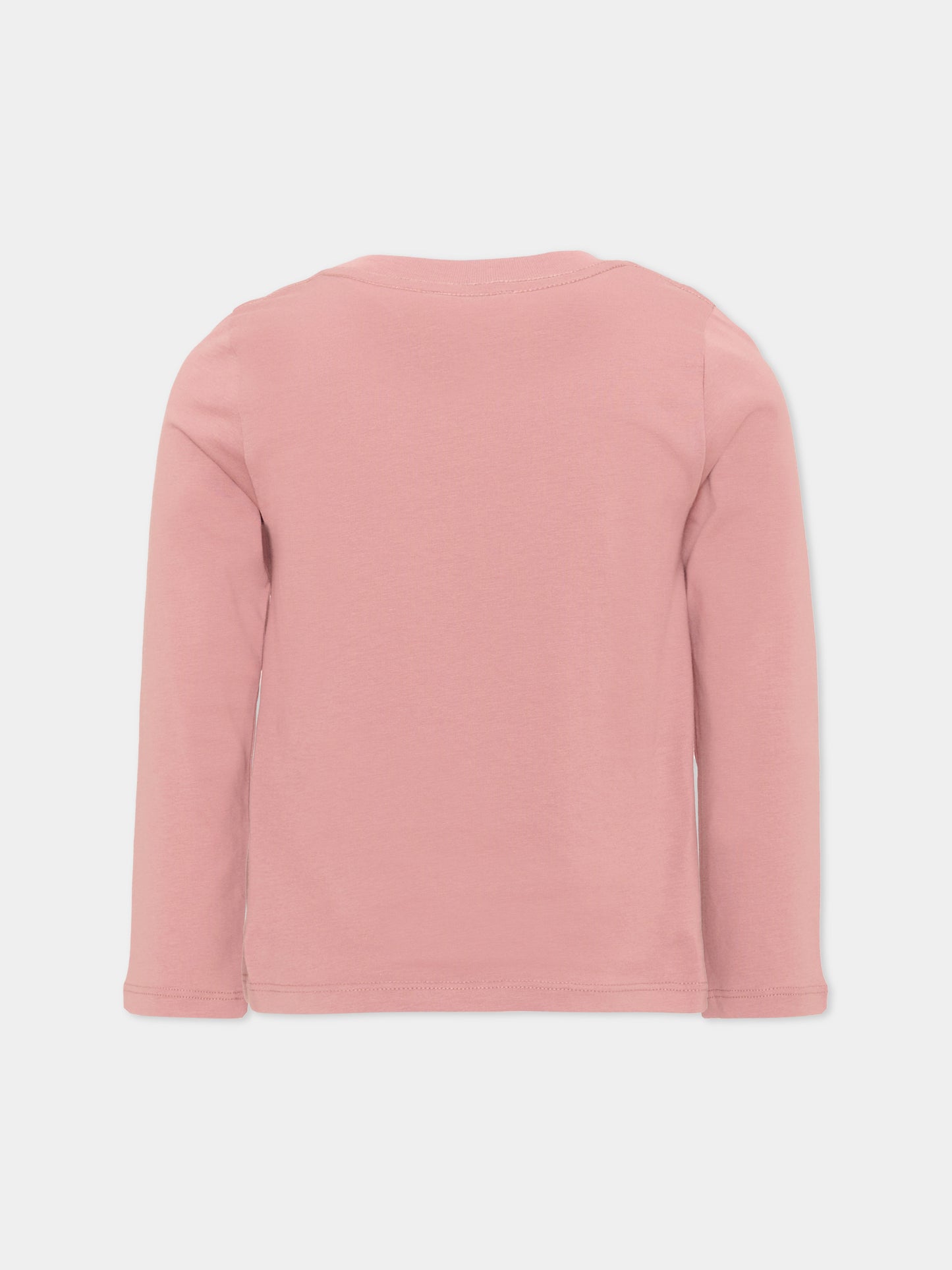 T-Shirt rosa per bambina con logo,Chloé Kids,C21299 48W