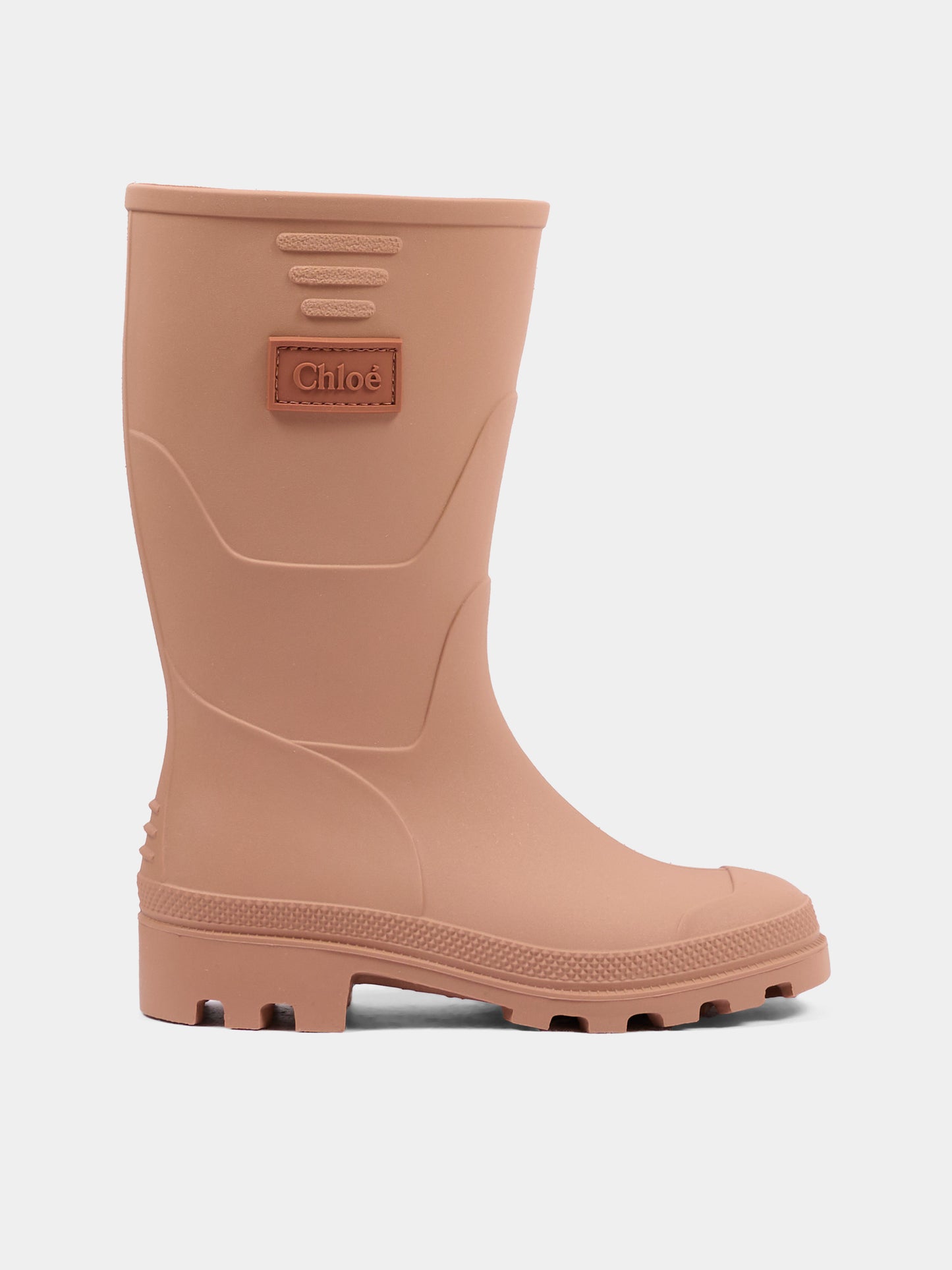 Stivali beige per bambina con logo,Chloé Kids,C21328 31F