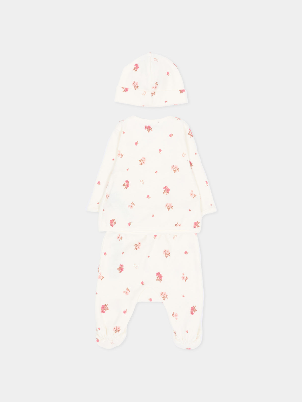 Set tutina avorio per neonata floreale,Chloé Kids,C21370 117