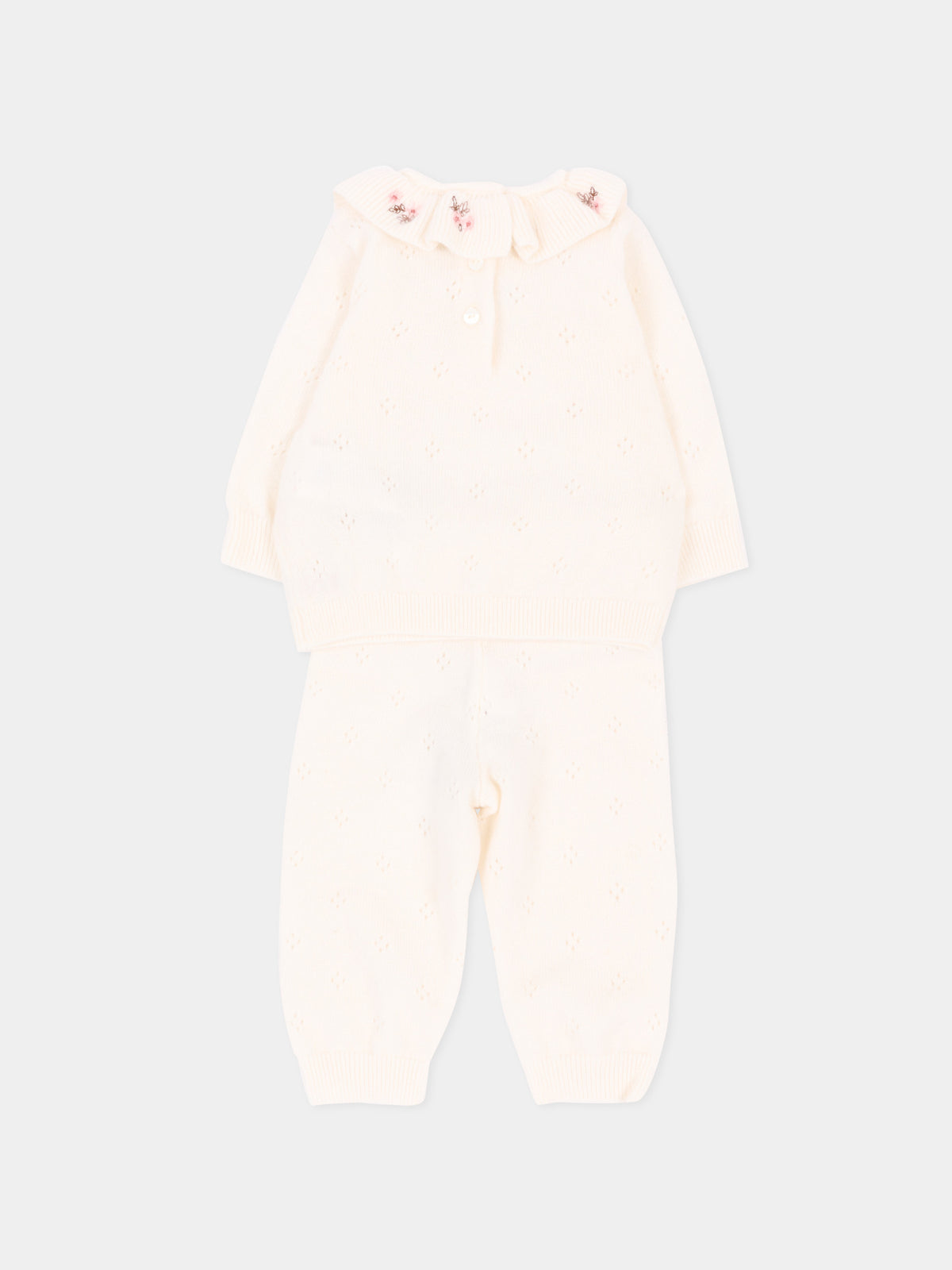 Completo nascita avorio per neonata in maglia,Chloé Kids,C21373 148