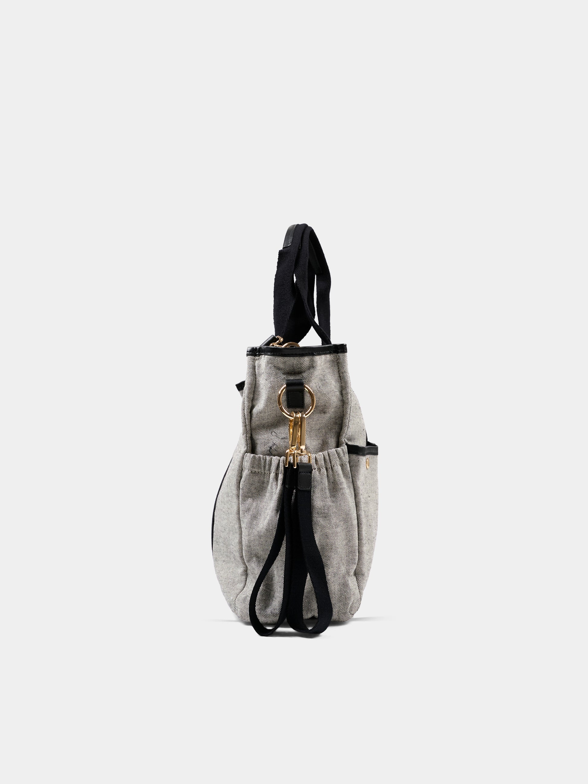 Borsa mamma grigia per neonati con logo,Chloé Kids,C21398 A46
