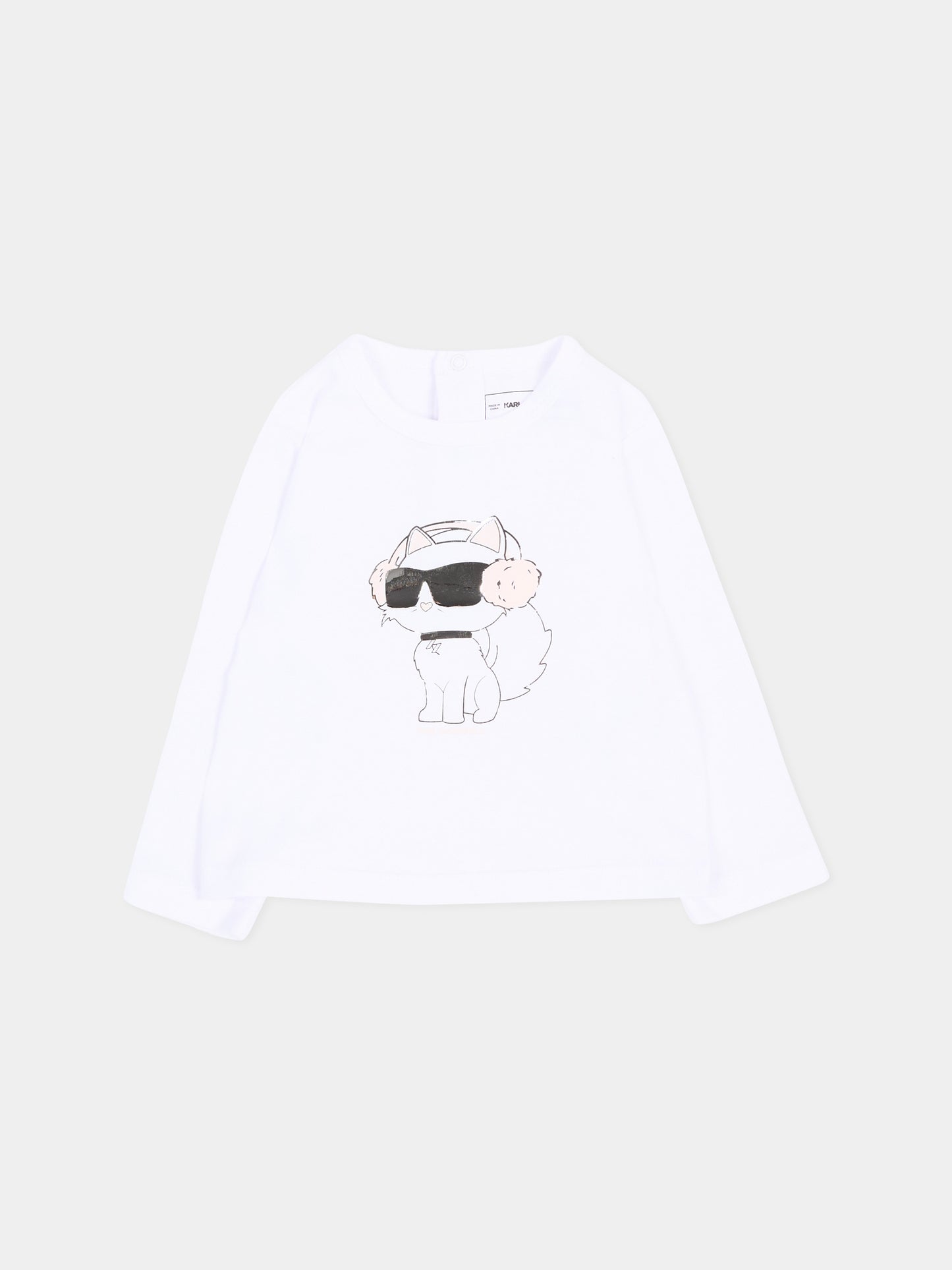 Completo sportivo rosa per neonata con  Choupette,Karl Lagerfeld Kids,Z31278 46M