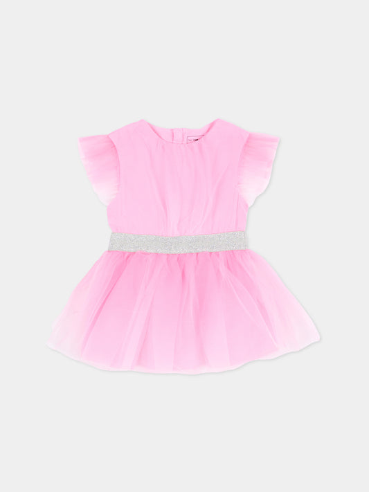 Abito elegante rosa per neonata con logo,Karl Lagerfeld Kids,Z31288 47U