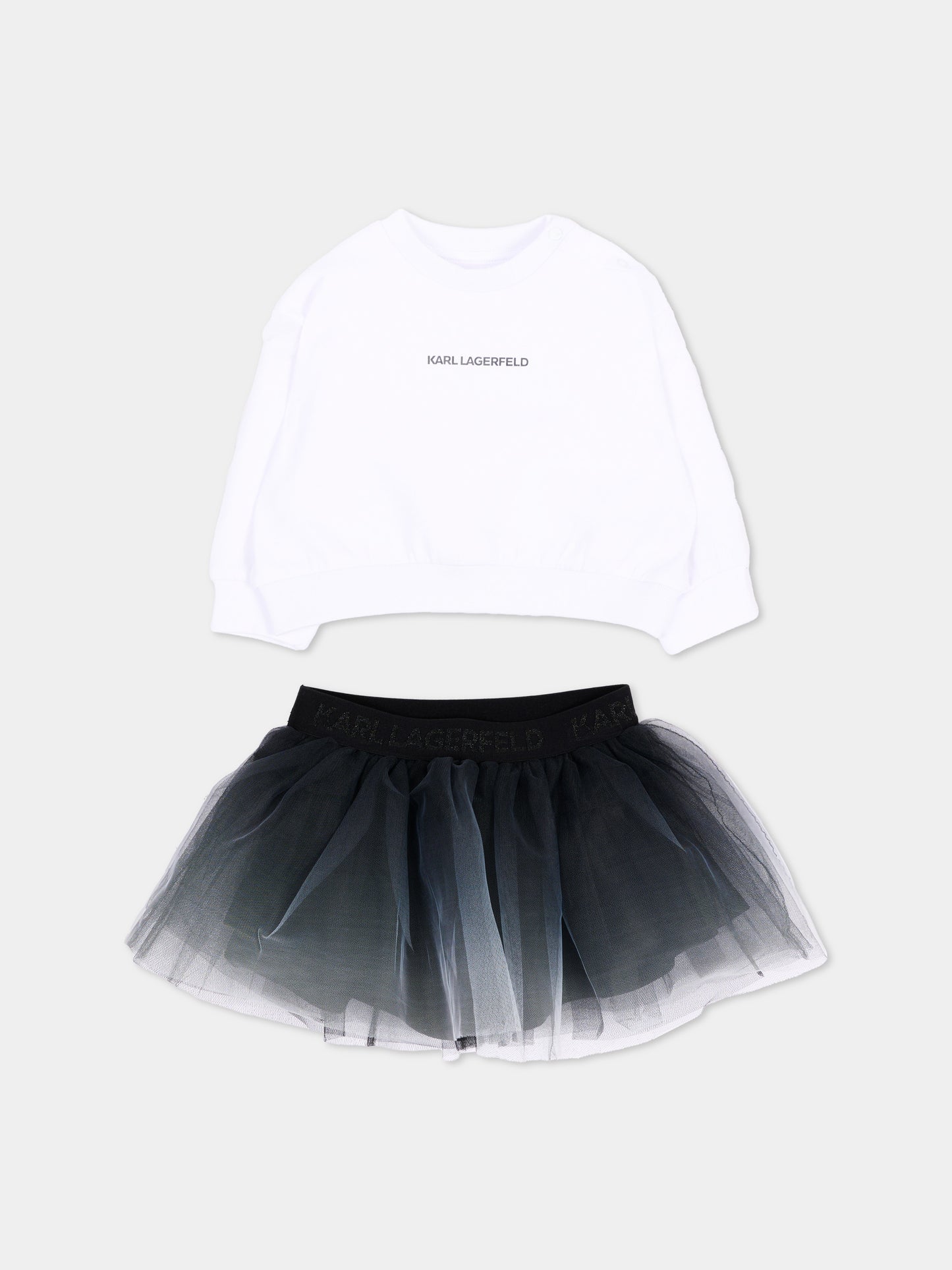 Completo elegante nero per neonata con logo,Karl Lagerfeld Kids,Z31294 10P