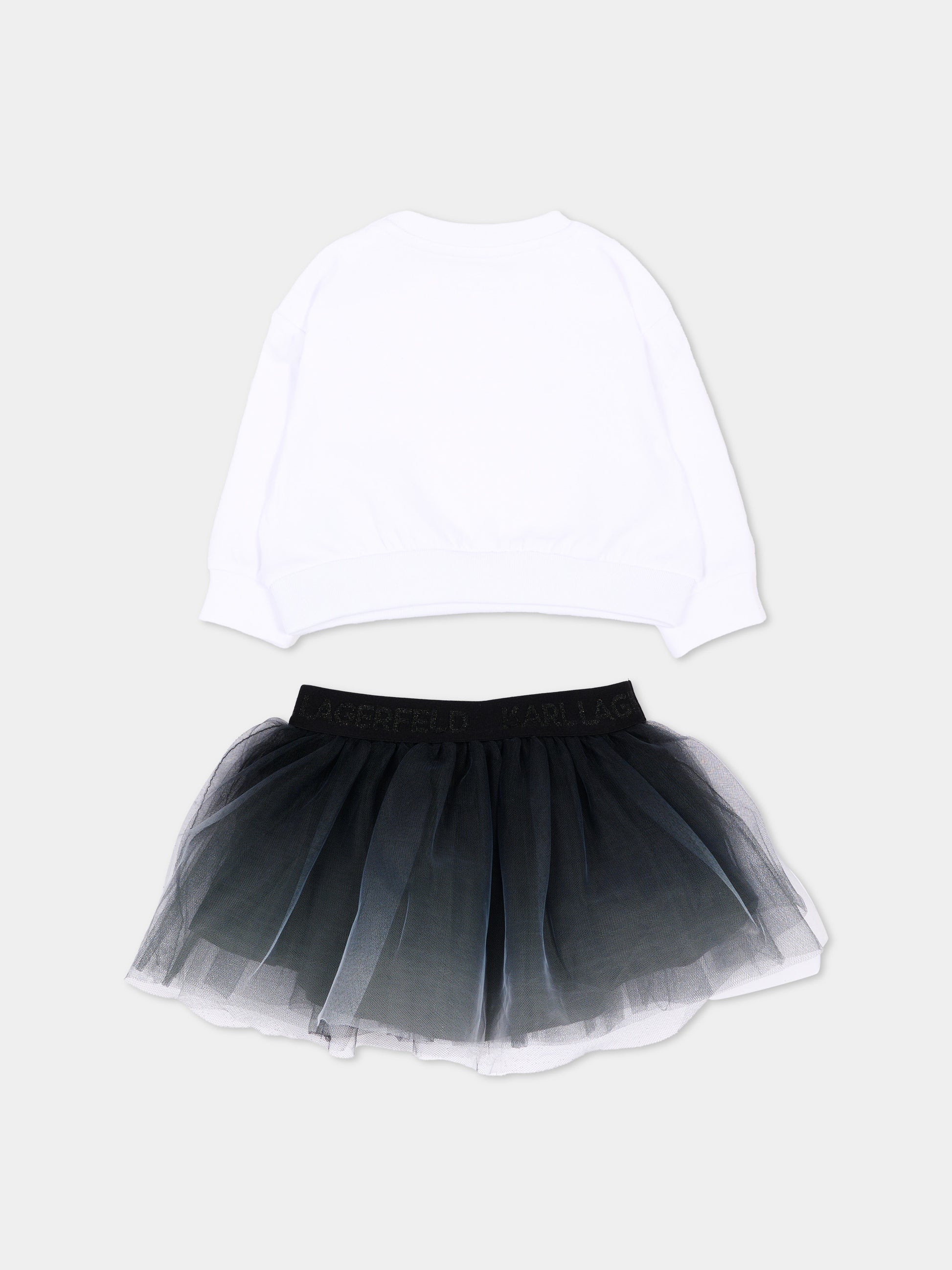 Completo elegante nero per neonata con logo,Karl Lagerfeld Kids,Z31294 10P