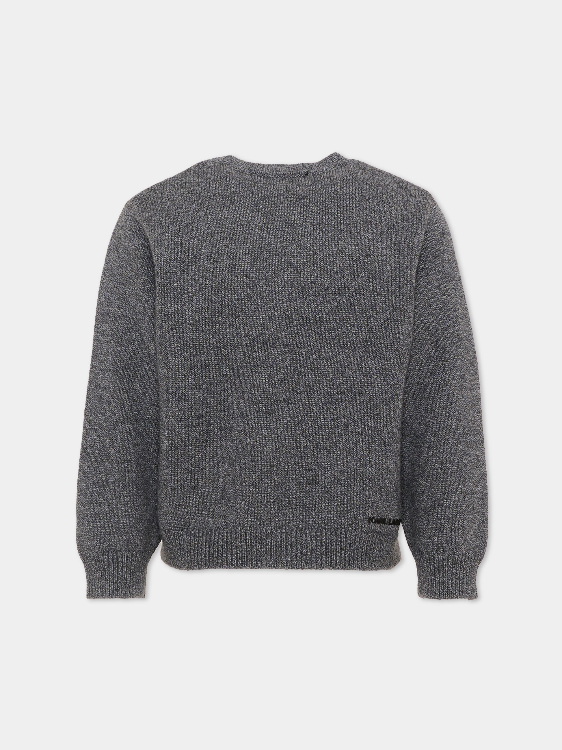 Maglione grigio per bambino con logo,Karl Lagerfeld Kids,Z31380 A65