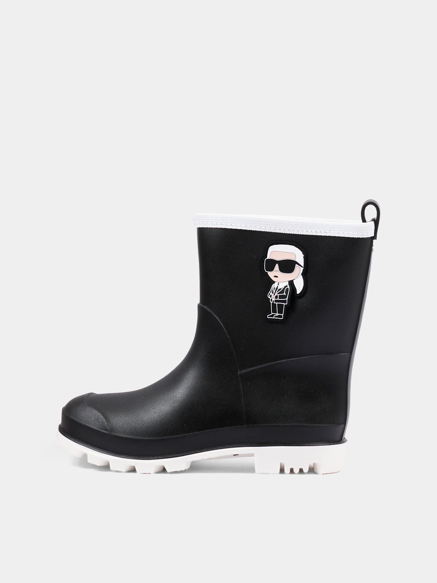 Stivali pioggia neri per bambini con Choupette,Karl Lagerfeld Kids,Z31406 M41