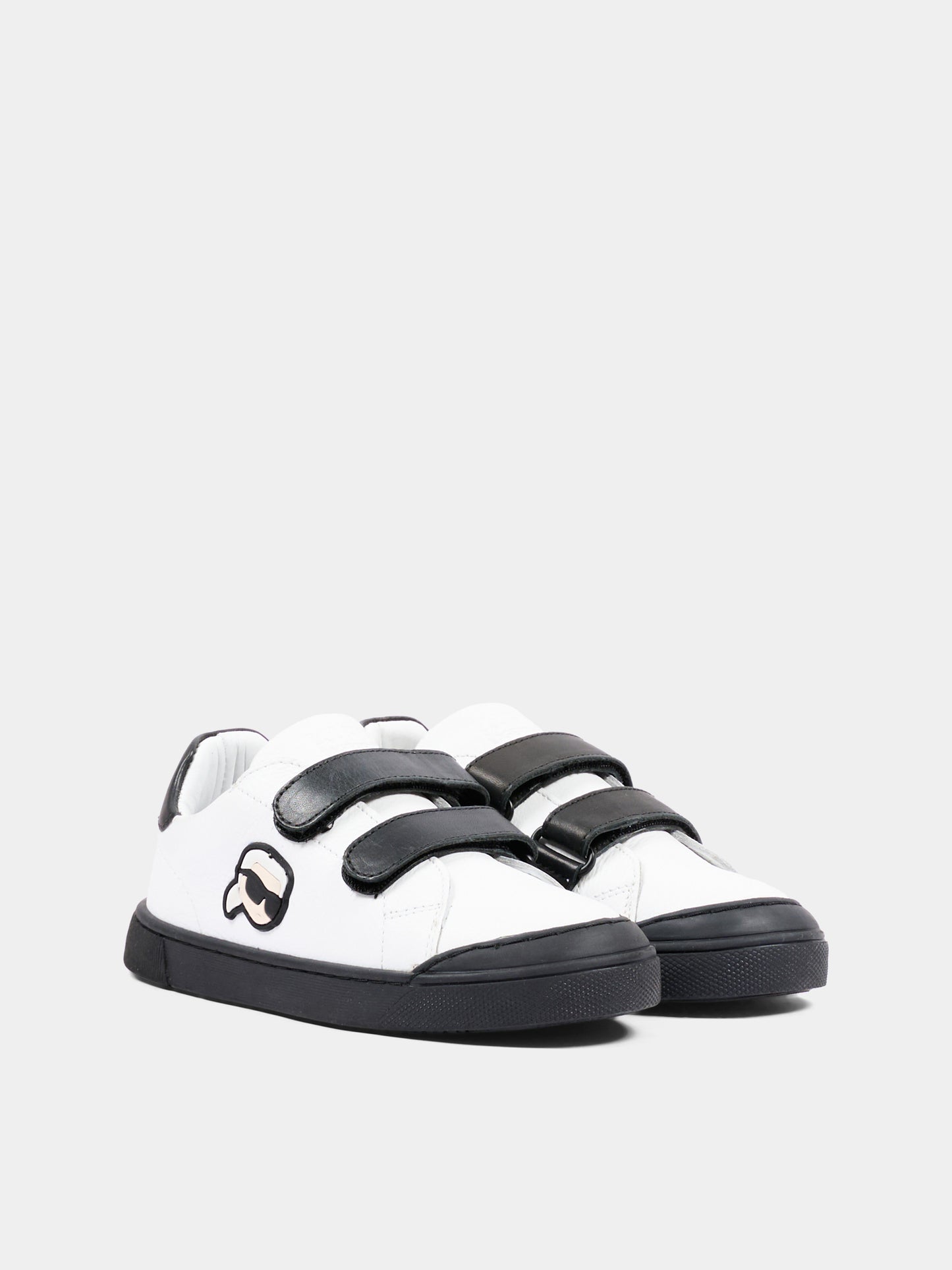 Sneakers bianche per bambino con logo,Karl Lagerfeld Kids,Z31411 M41