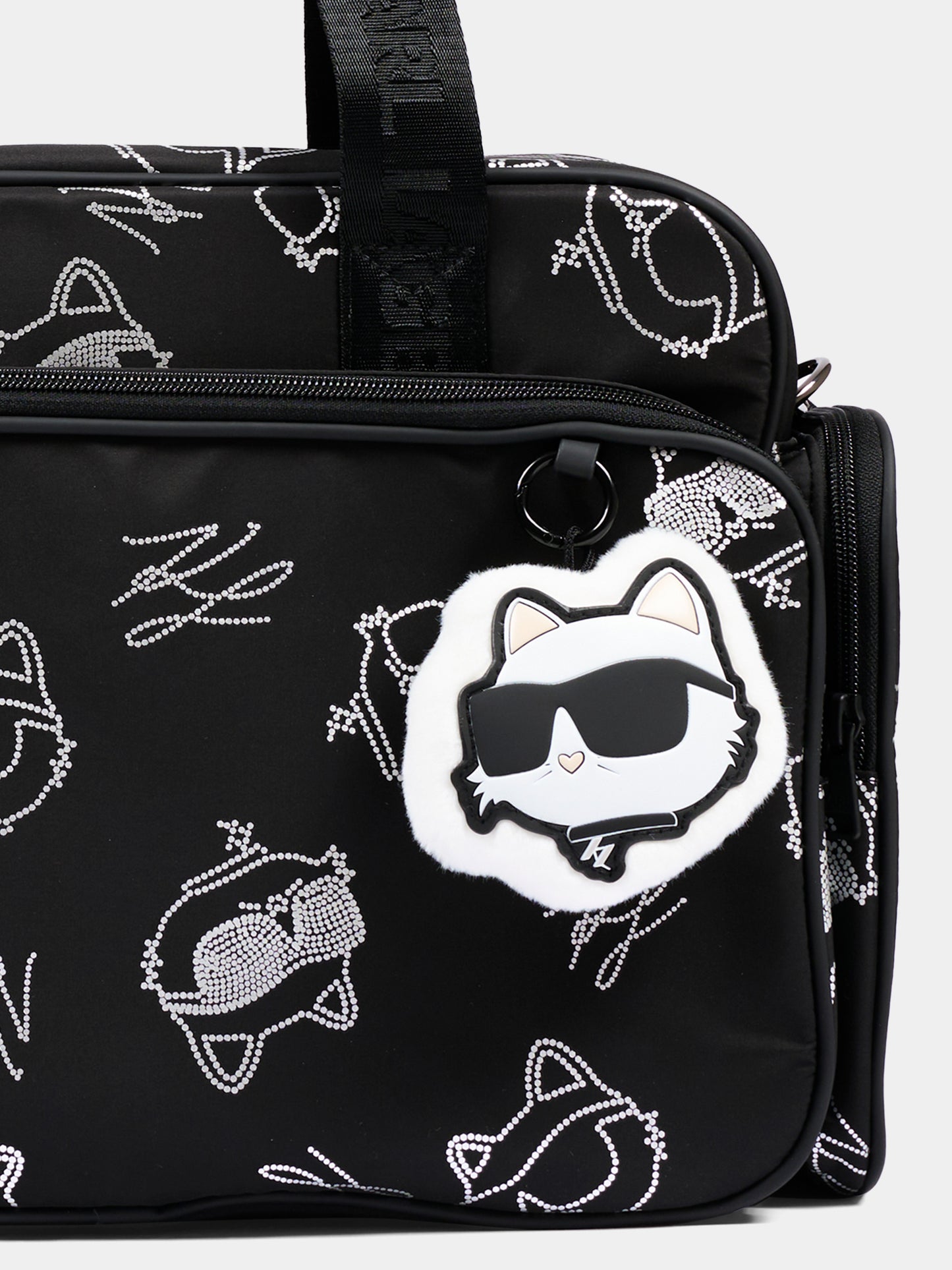 Borsa mamma nera per neonati con Choupette,Karl Lagerfeld Kids,Z31414 09B