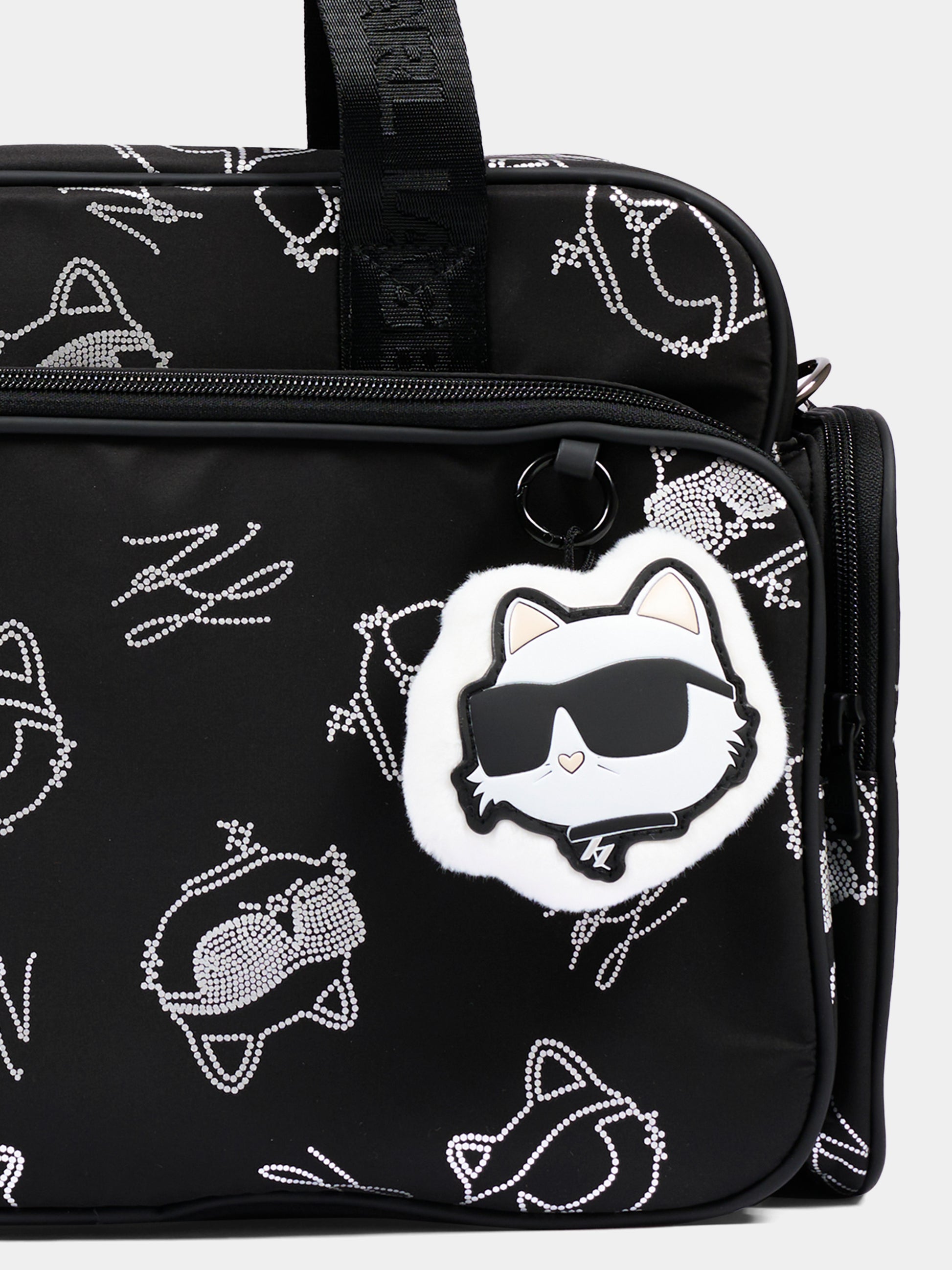Borsa mamma nera per neonati con Choupette,Karl Lagerfeld Kids,Z31414 09B