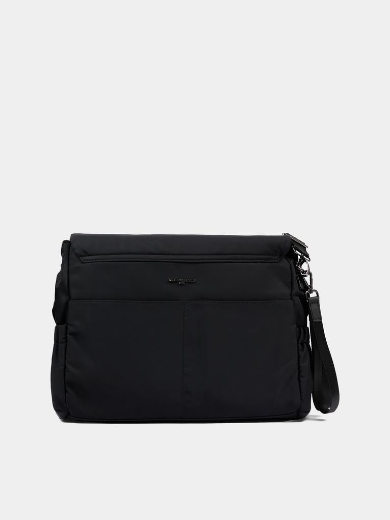 Borsa mamma nera per neonati con logo,Karl Lagerfeld Kids,Z31415 09B