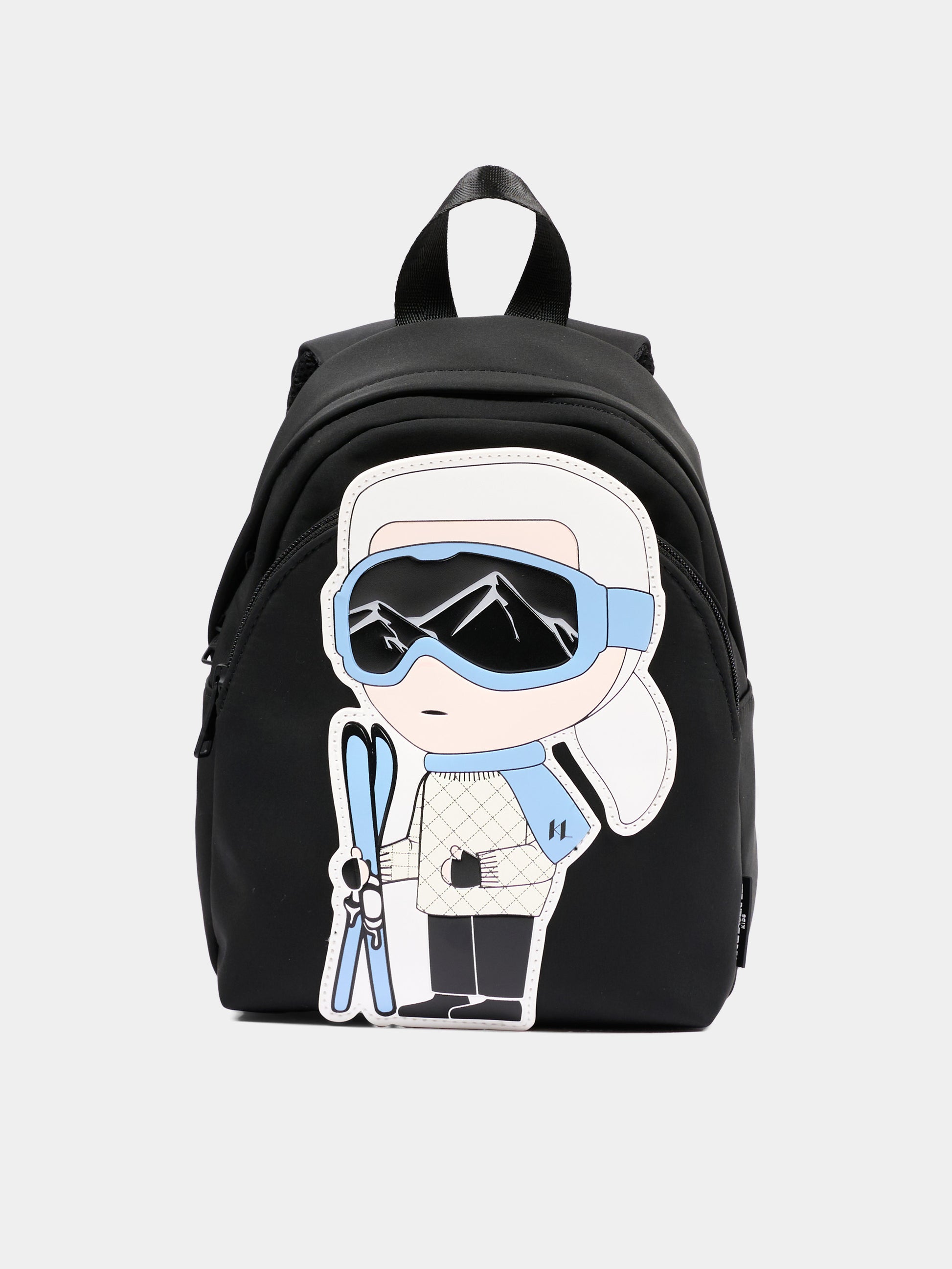 Zaino nero per neonato con Ikonik Karl,Karl Lagerfeld Kids,Z31422 09B
