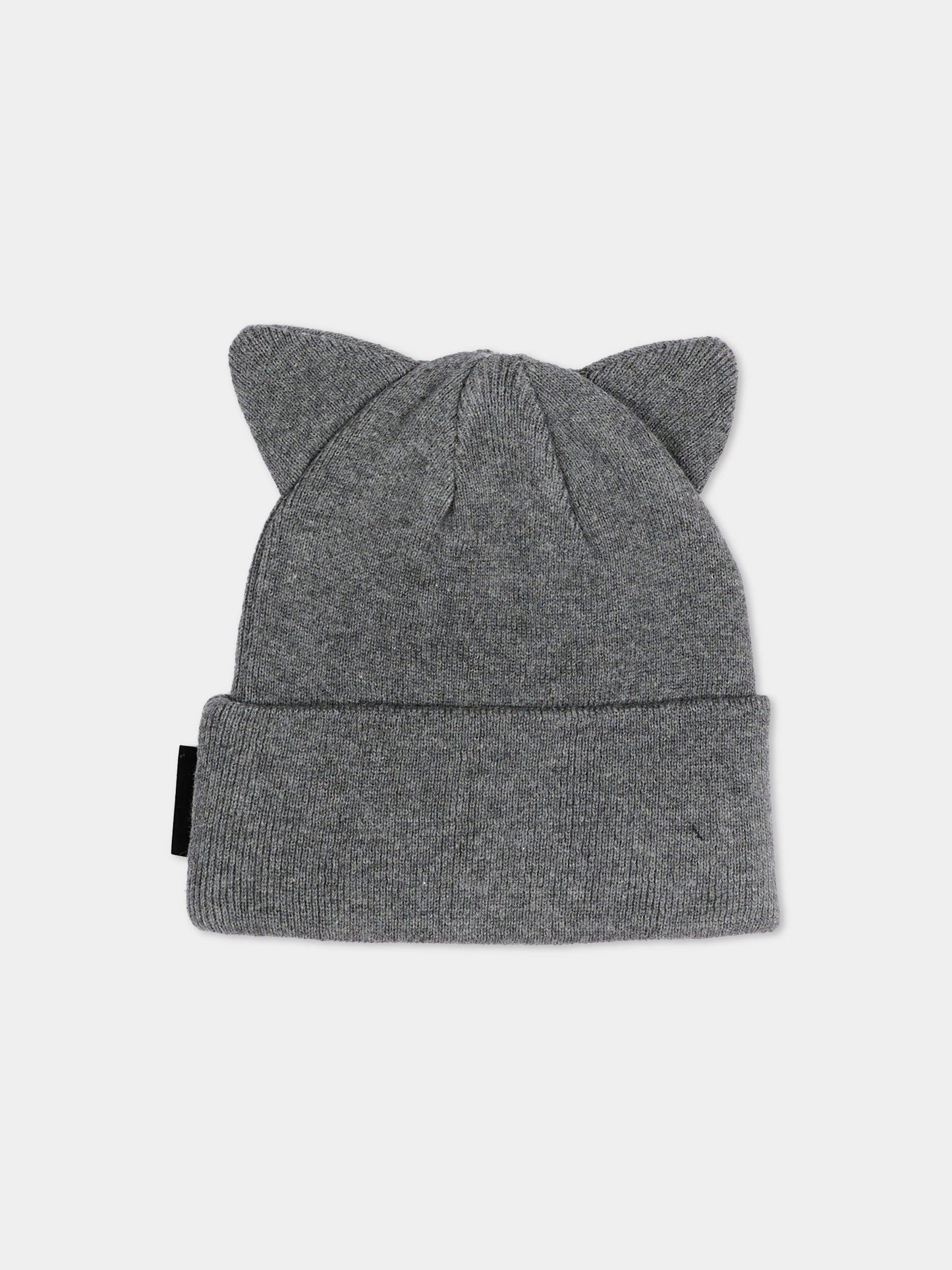 Berretto grigio per bambina con logo,Karl Lagerfeld Kids,Z31423 A19