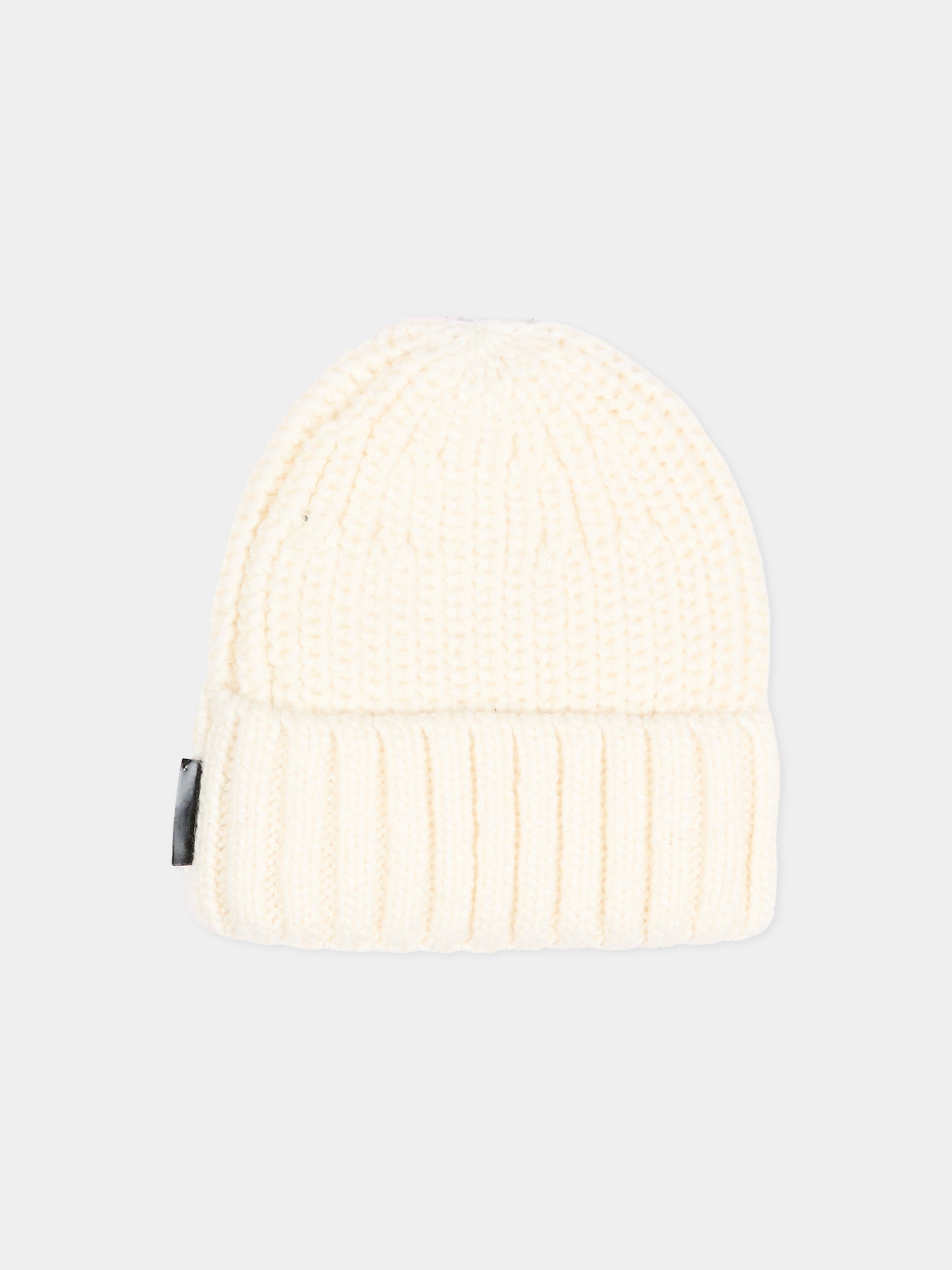 Berretto avorio per bambina con Ikonik Karl,Karl Lagerfeld Kids,Z31428 182
