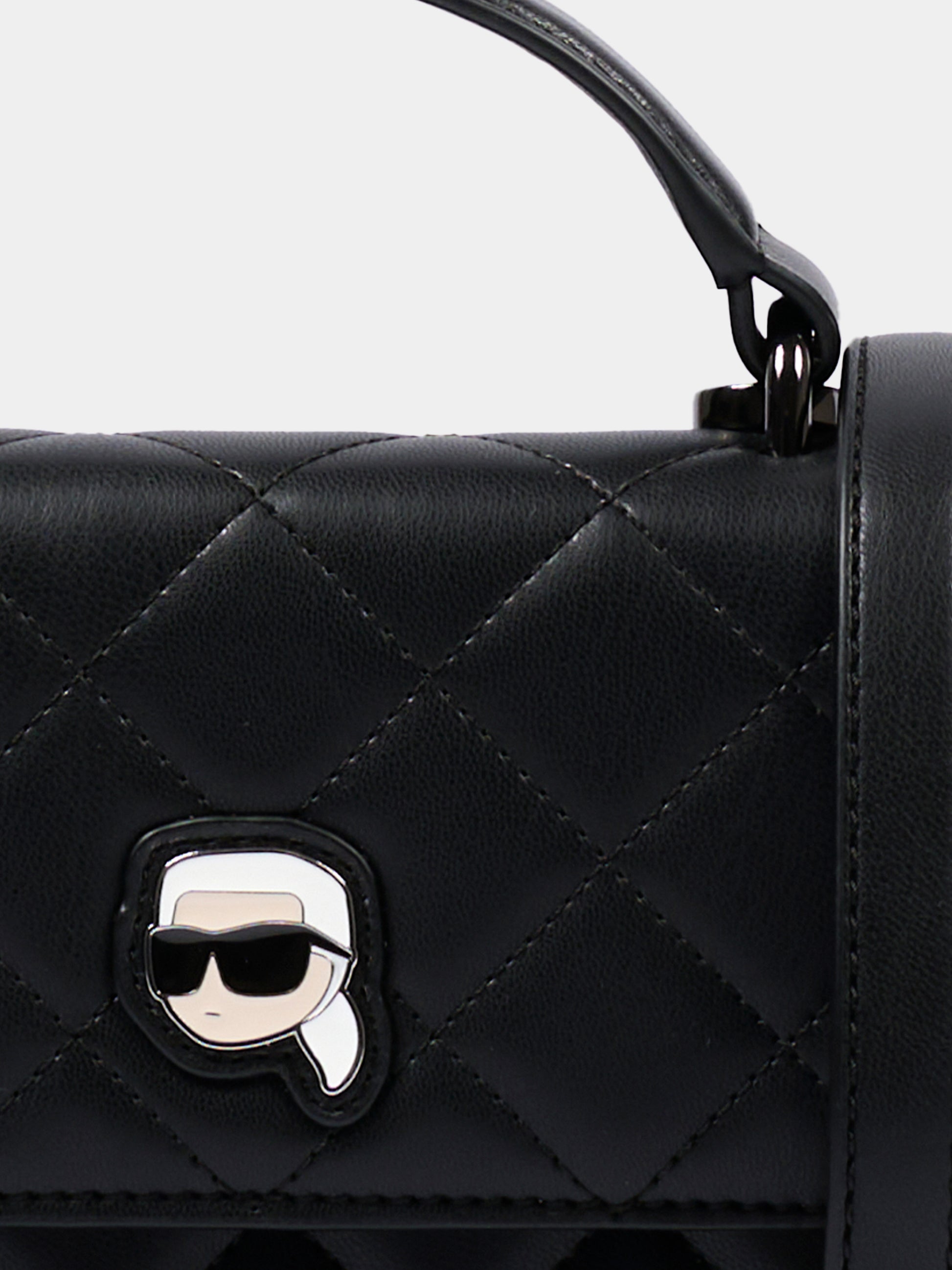 Borsa nera con Ikonik Karl,Karl Lagerfeld Kids,Z31433 09B