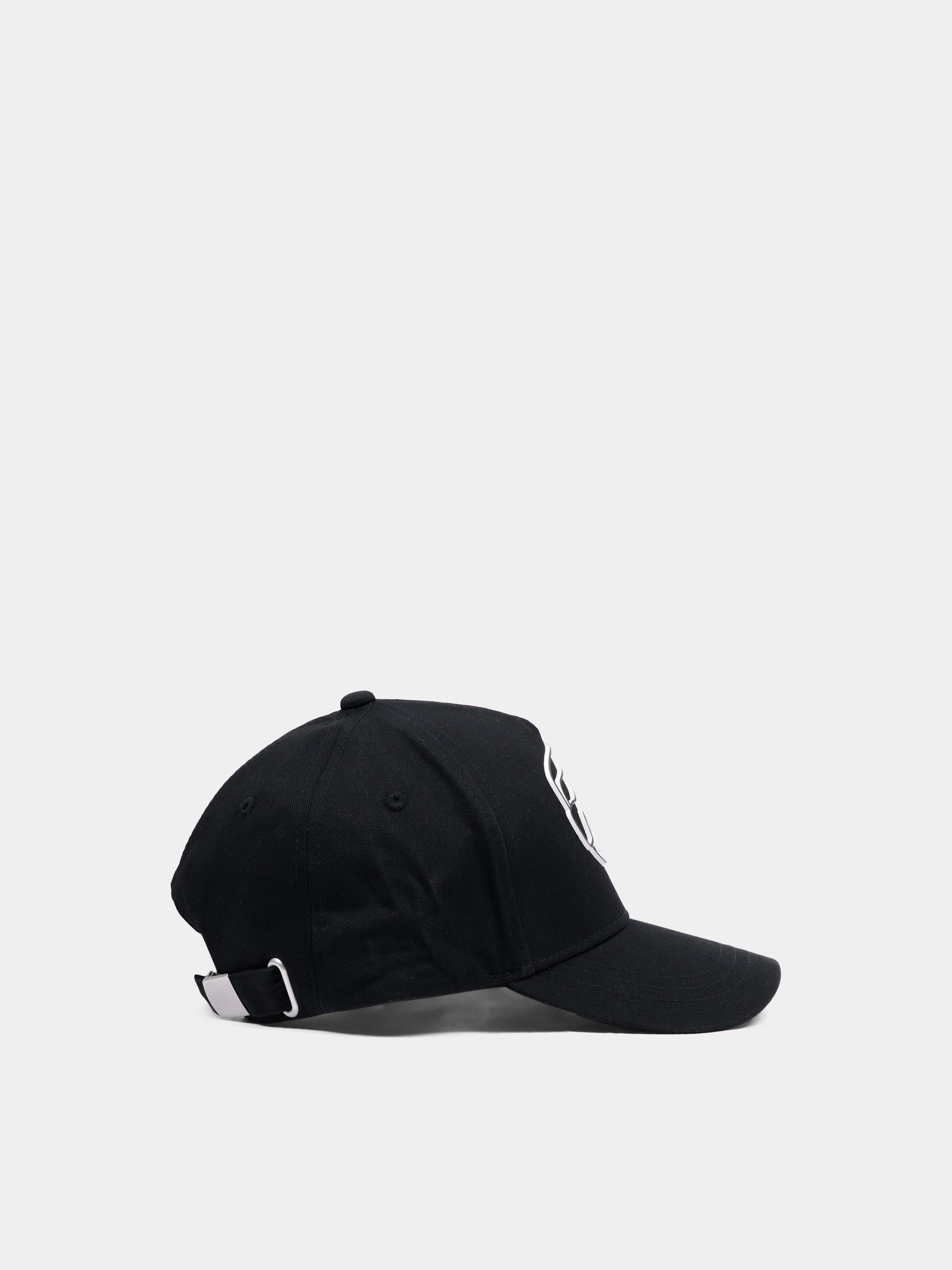 Cappello con visiera nero per bambino con logo,Karl Lagerfeld Kids,Z31444 09B