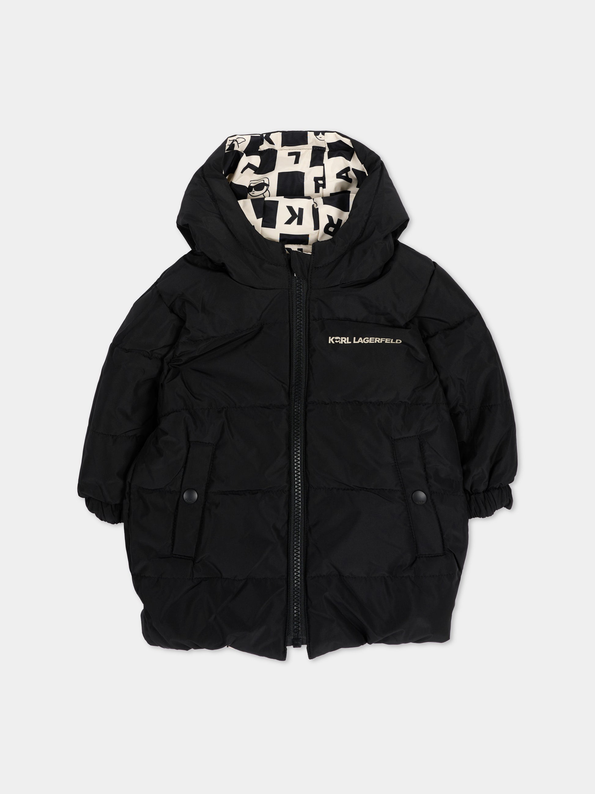 Piumino reversibile per neonato con logo,Karl Lagerfeld Kids,Z31480 211