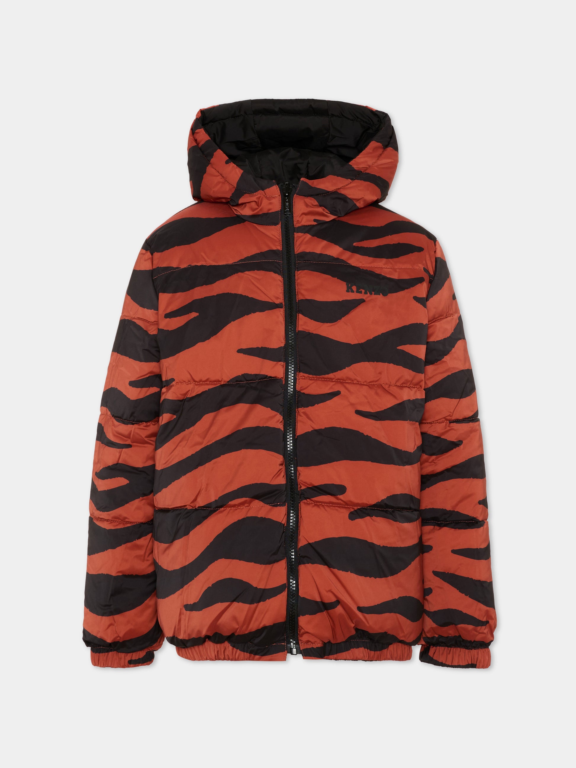 Piumini nero per bambini con logo,Kenzo Kids,K61935 09B