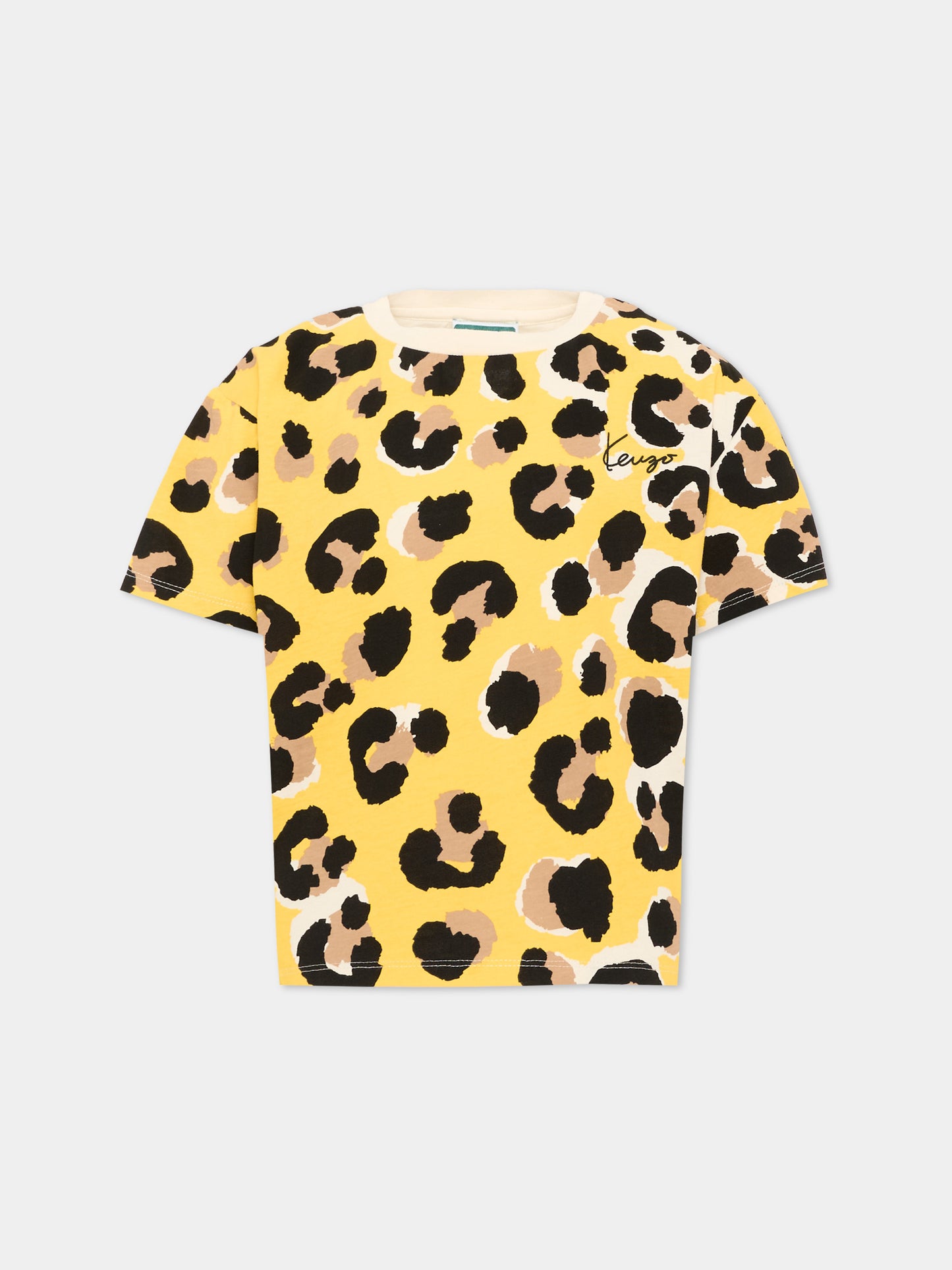 T-Shirt multicolor per bambini con tigre,Kenzo Kids,K61961 563