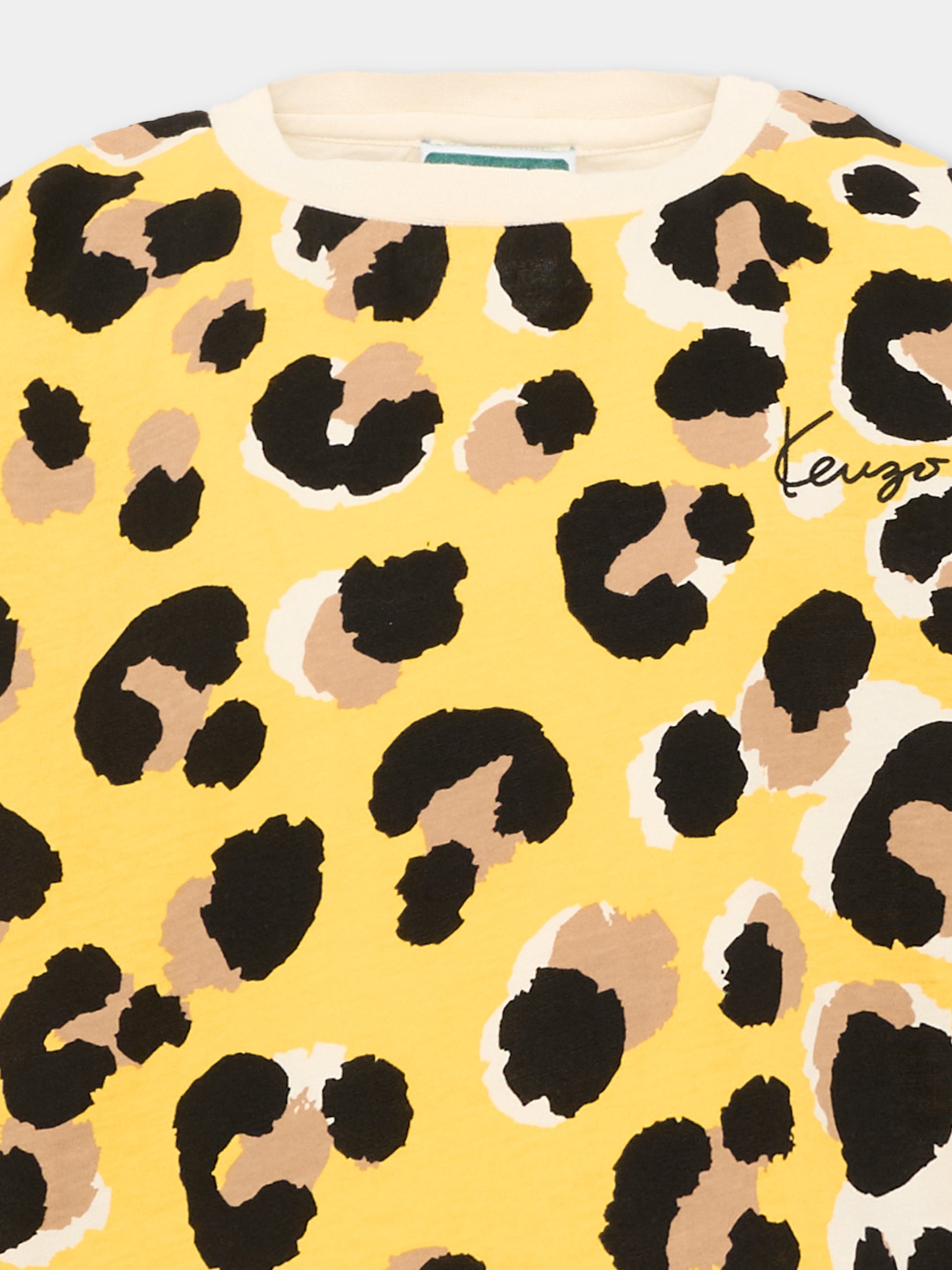 T-Shirt multicolor per bambini con tigre,Kenzo Kids,K61961 563
