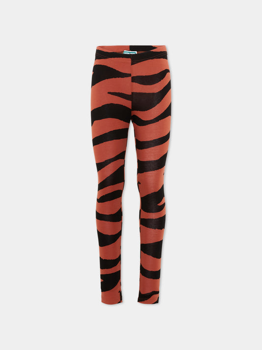 Leggings multicolor per bambina con logo,Kenzo Kids,K61964 Q50