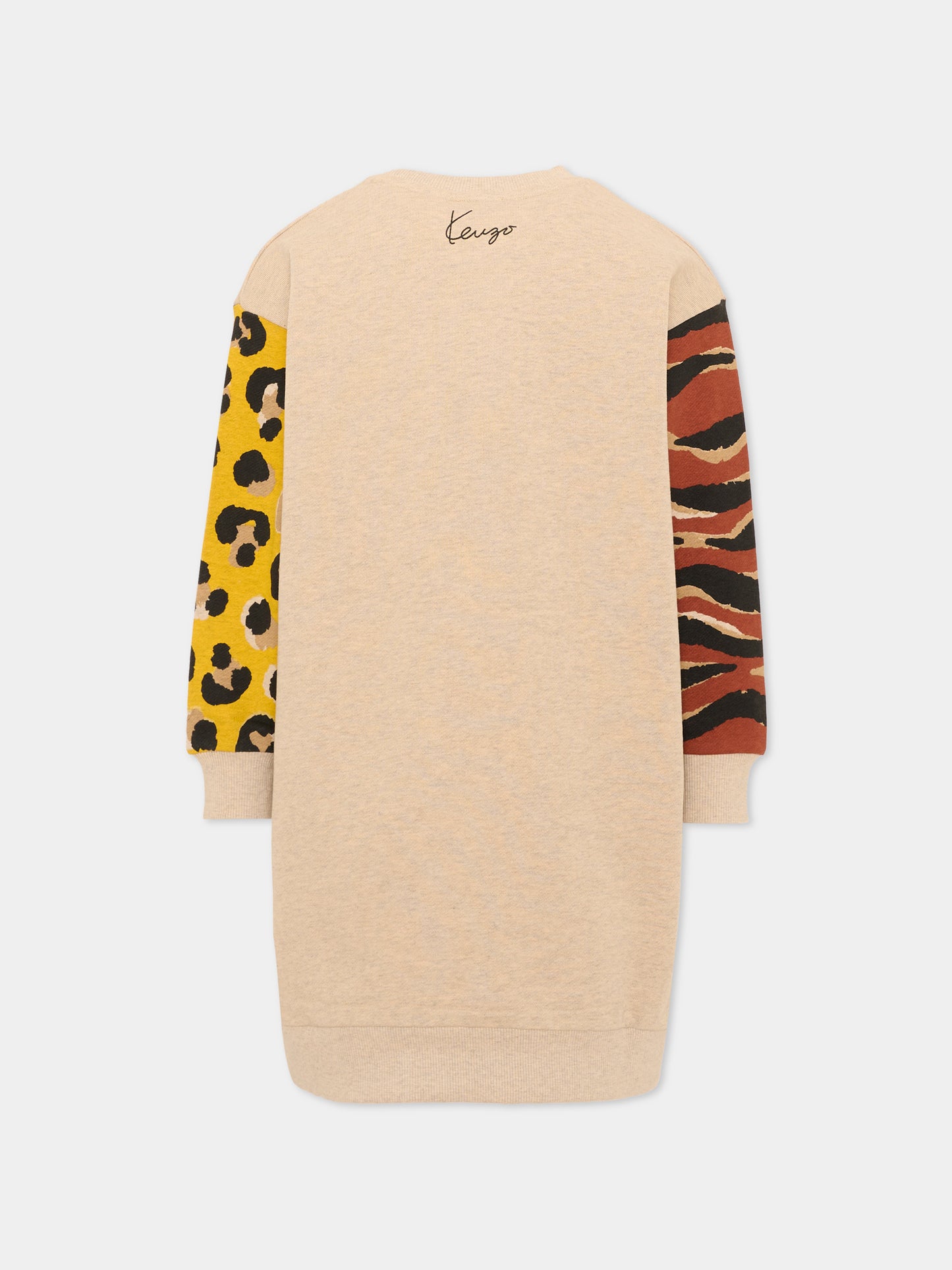 Vestito beige per bambina con tigri,Kenzo Kids,K61969 230