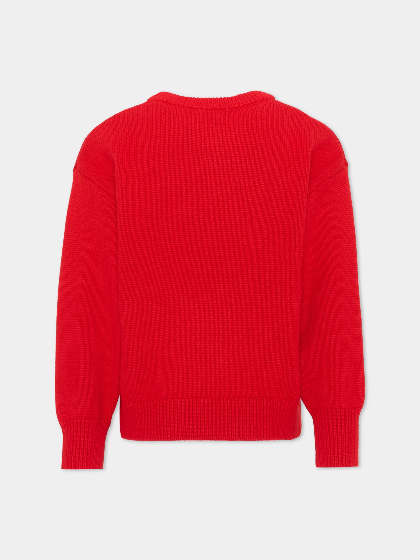 Maglione rosso per bambina con logo,Kenzo Kids,K62007 990