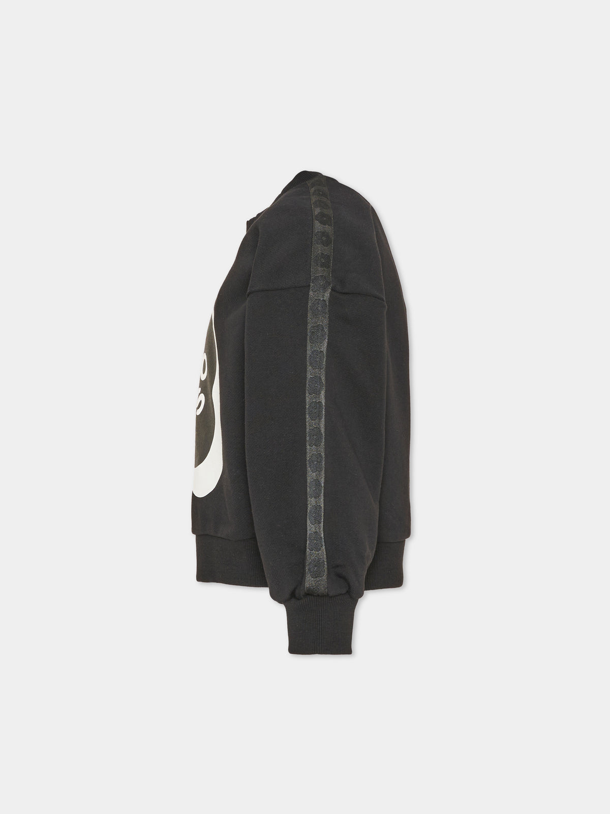 Felpa girocollo nera per bambina con stampa,Kenzo Kids,K62016 09B