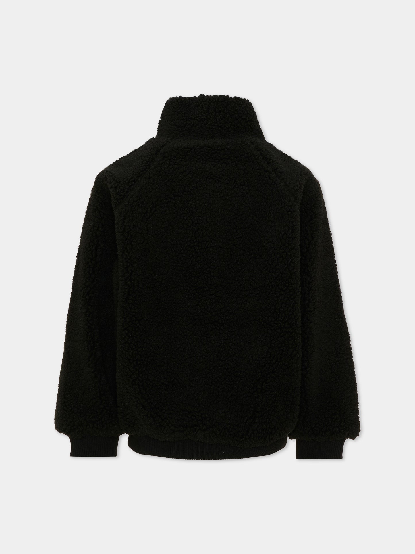 Ecopelliccia nera per bambini con logo,Kenzo Kids,K62038 09B