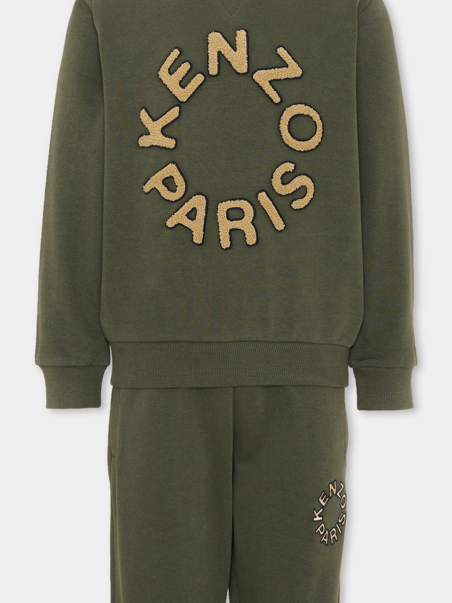 Completo sportivo lungo verde logo,Kenzo Kids,K62039 64Q