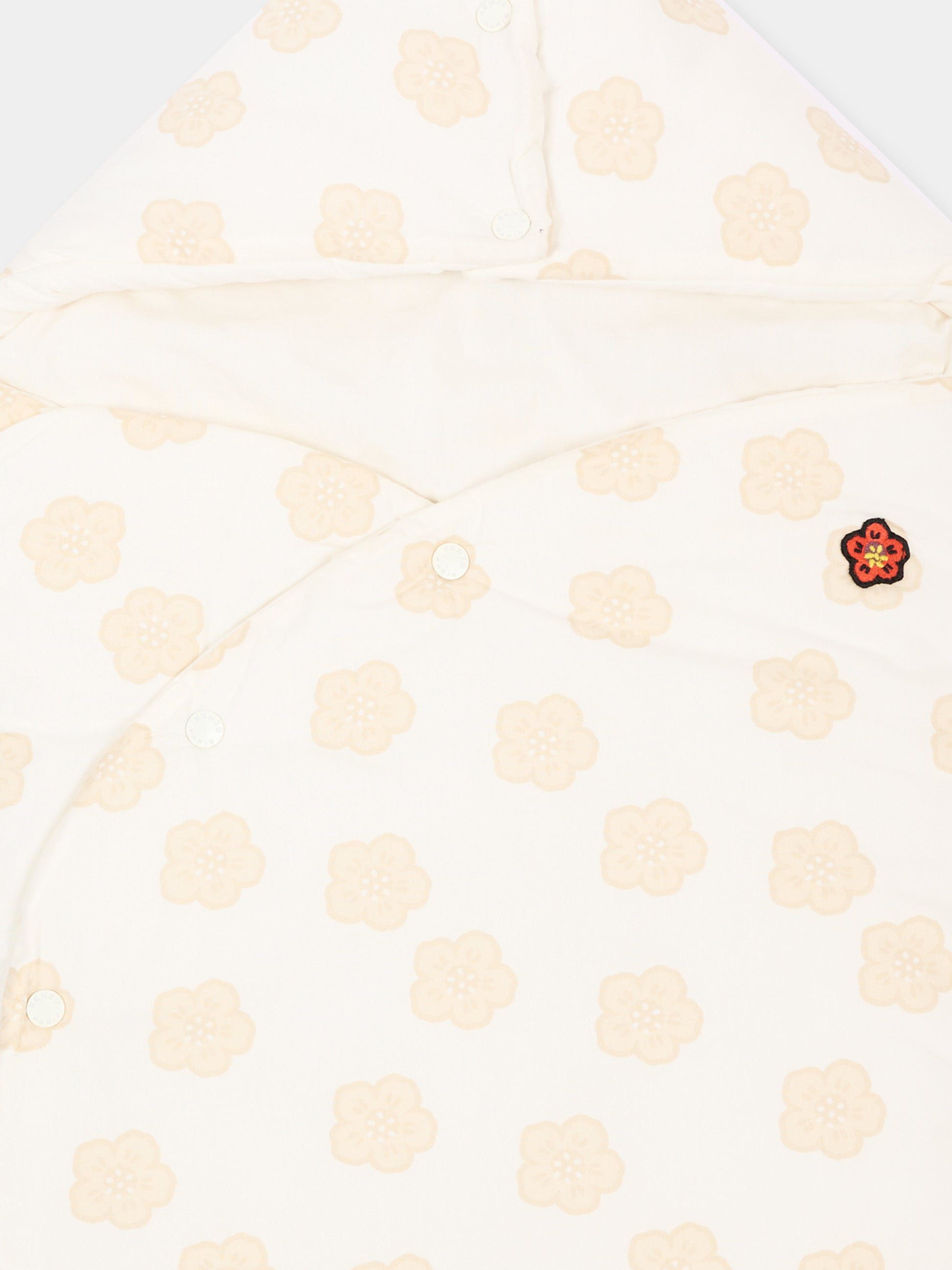 Sacco nanna avorio per neonata con logo,Kenzo Kids,K62073 117