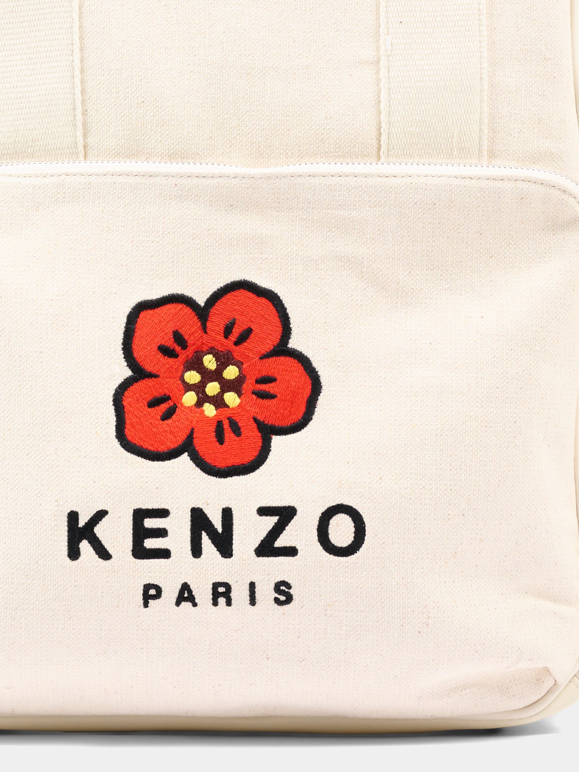 Borsa mamma beige per neonata con logo,Kenzo Kids,K62075 21G