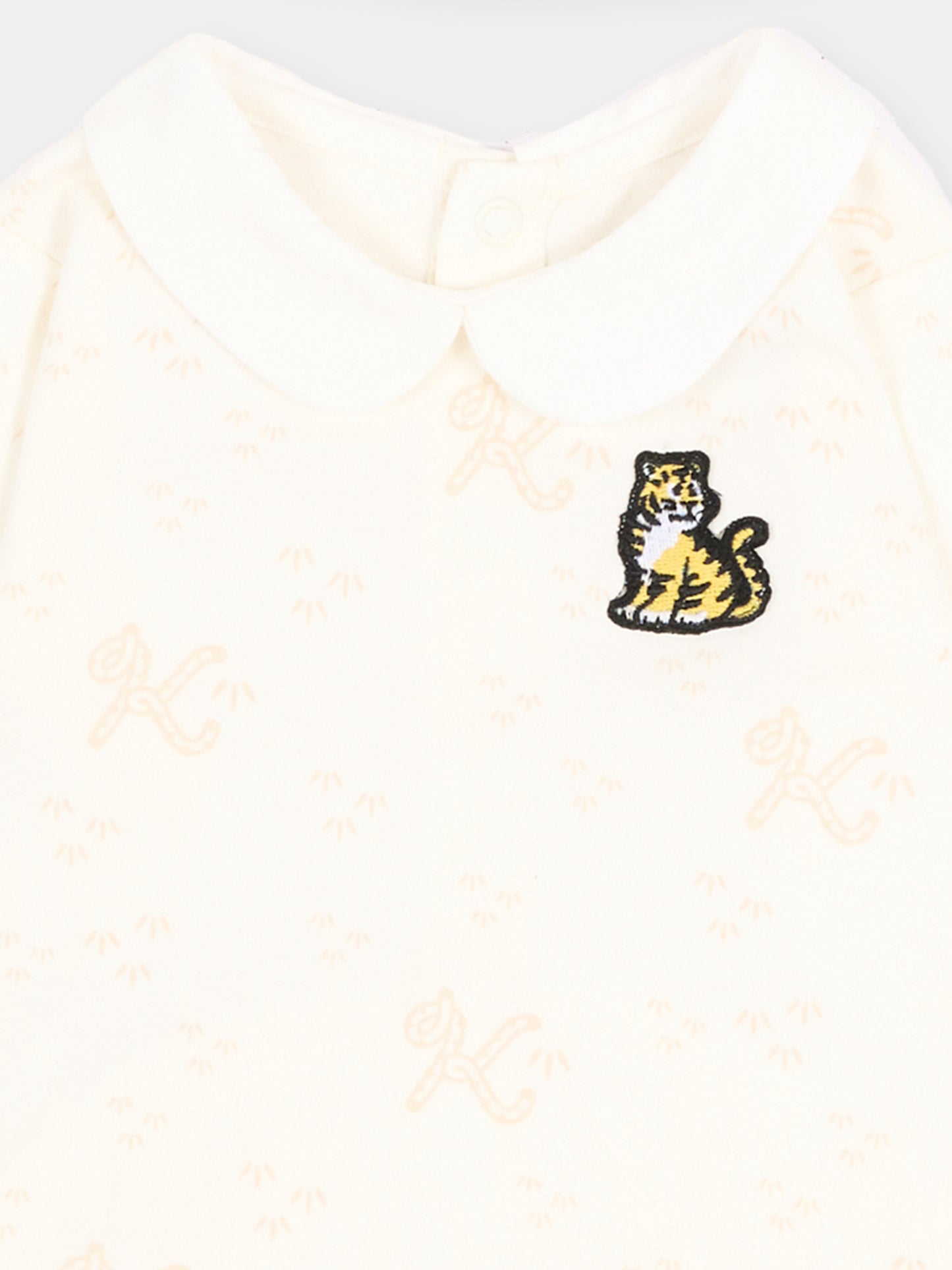 Set Tutine avorio per neonato con tigre,Kenzo Kids,K62079 117