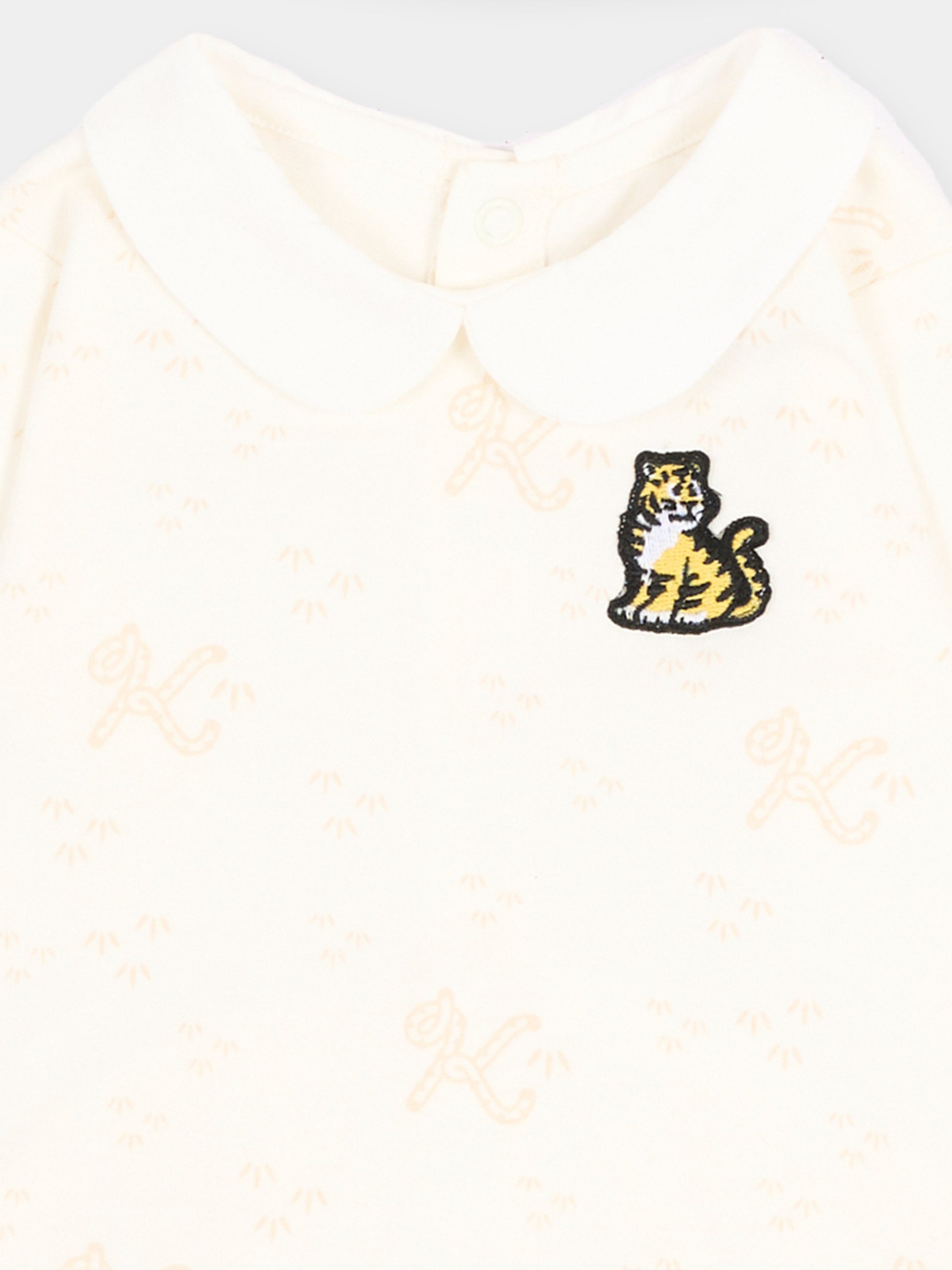 Set Tutine avorio per neonato con tigre,Kenzo Kids,K62079 117