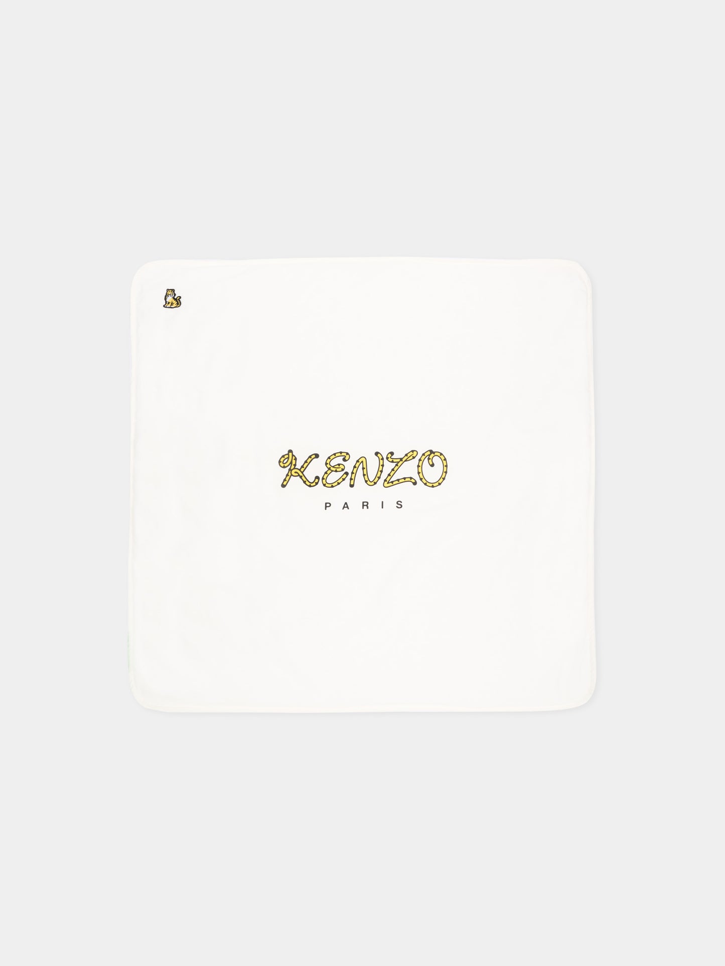 Coperta avorio per neonato con logo,Kenzo Kids,K62080 117