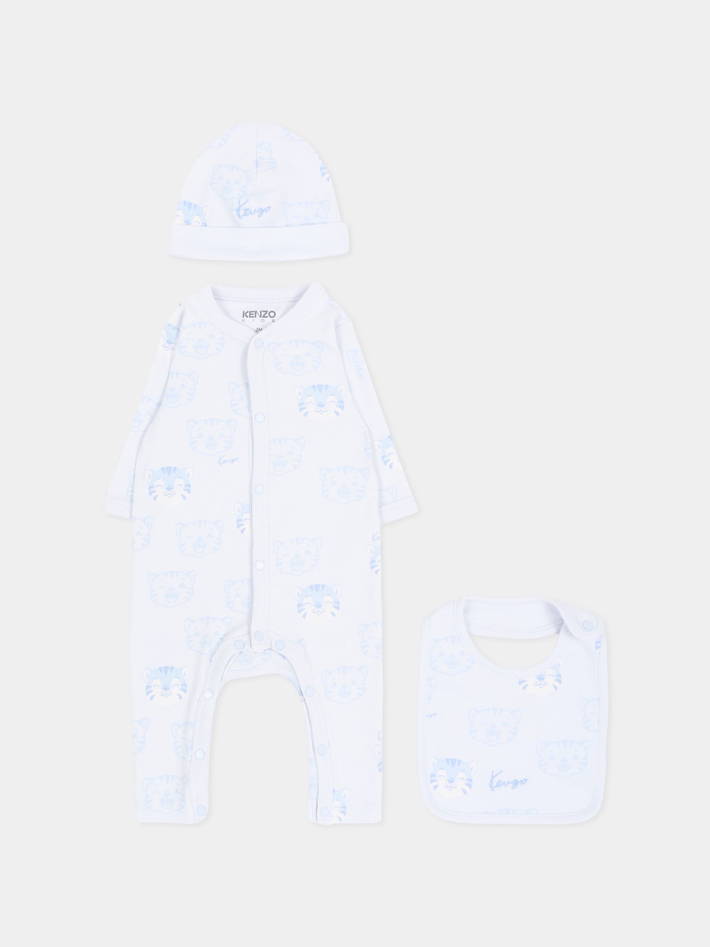 Set Tutine celeste per neonato Tiger,Kenzo Kids,K62086 77M