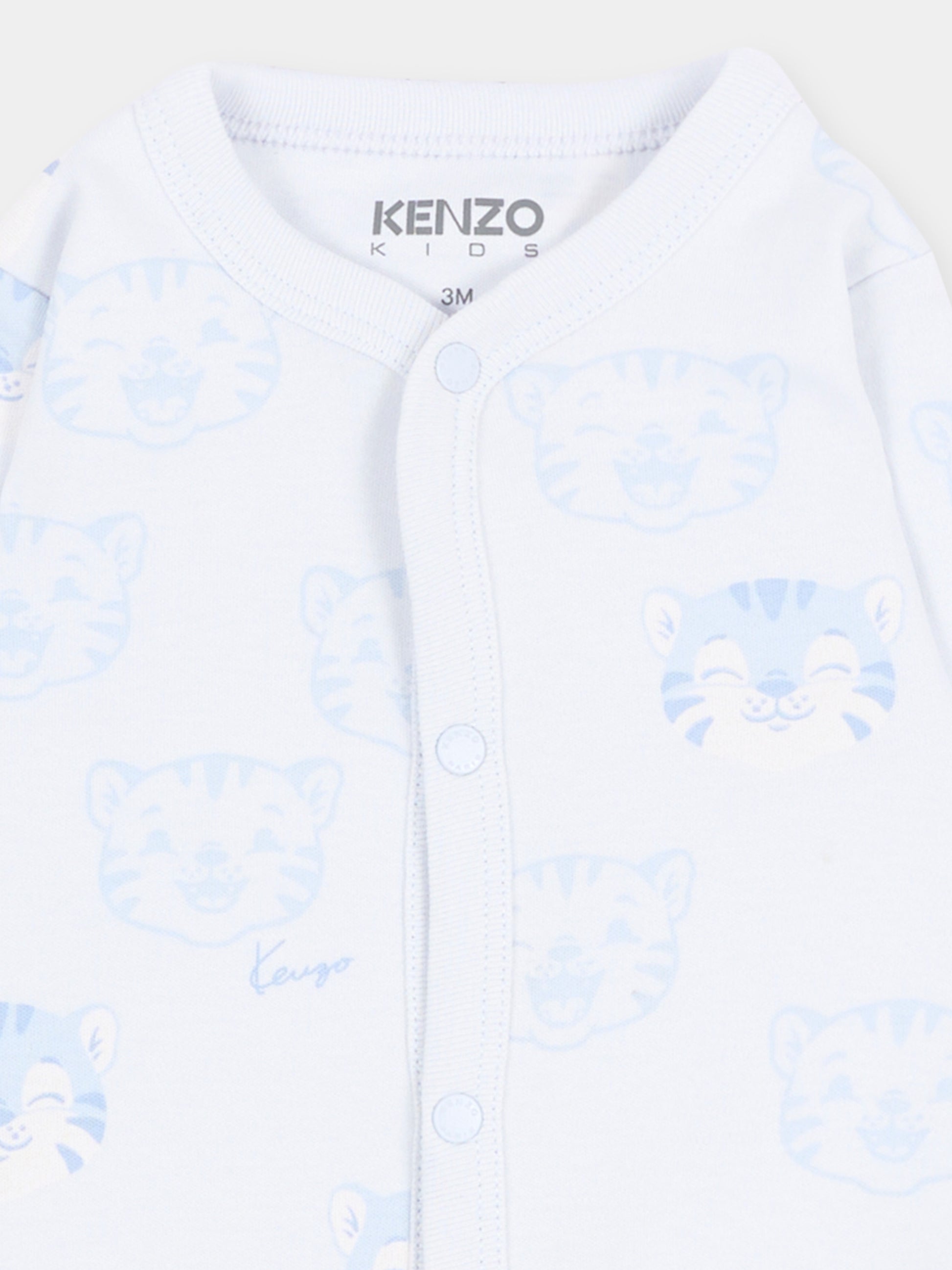 Set Tutine celeste per neonato Tiger,Kenzo Kids,K62086 77M