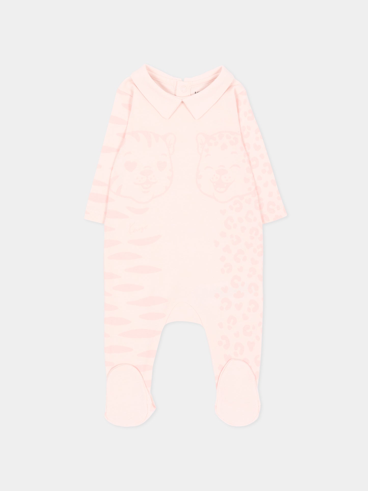 Tutina rosa per neonata con tigre,Kenzo Kids,K62097 43B