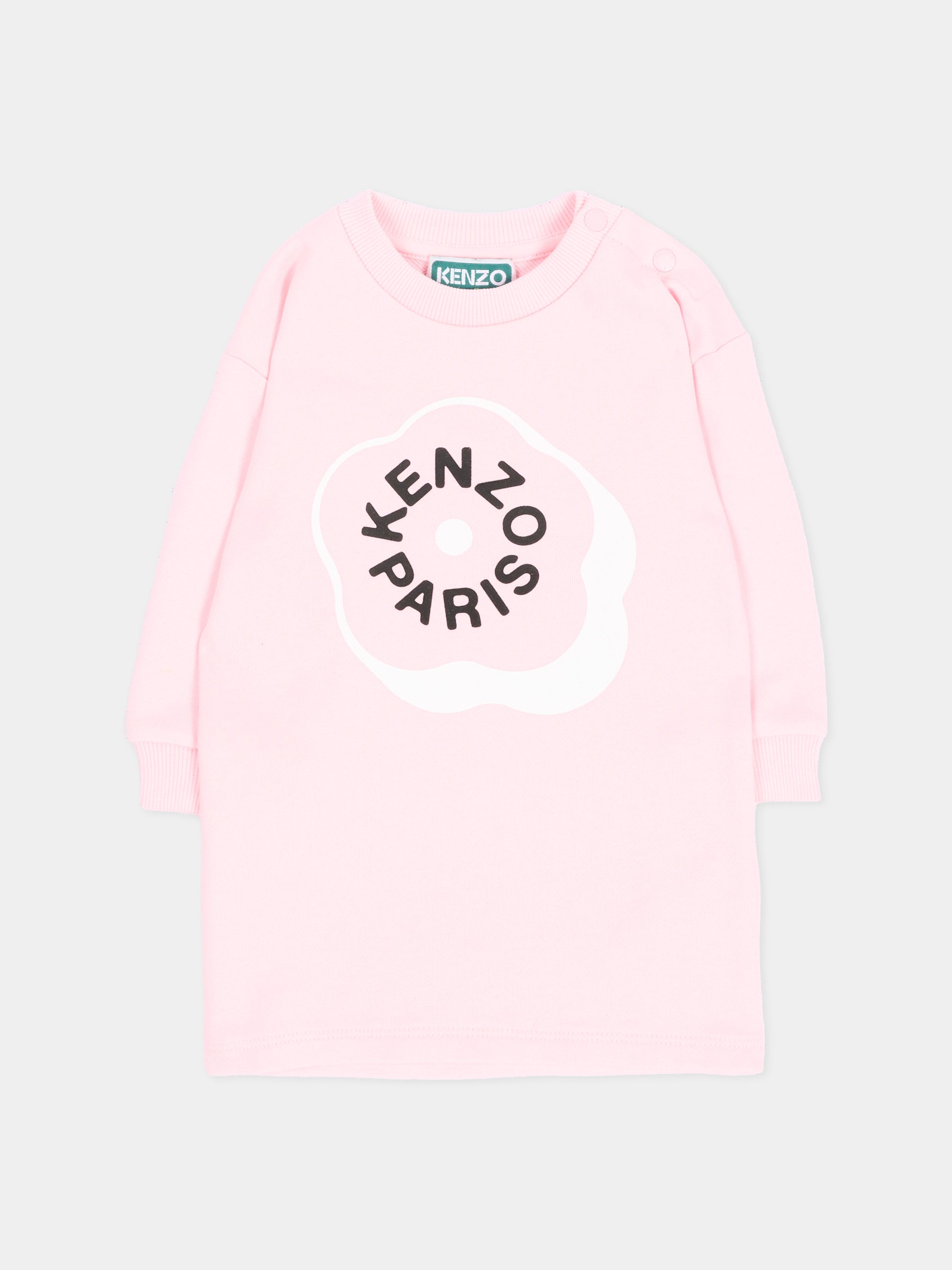 Vestito rosa per neonata con logo,Kenzo Kids,K62124 44F
