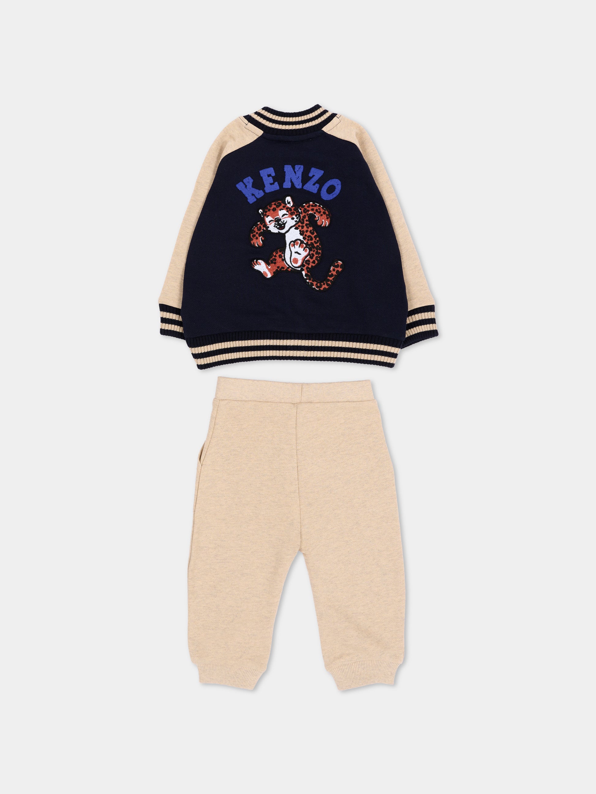 Completo sportivo lungo blu con tigre,Kenzo Kids,K62135 230