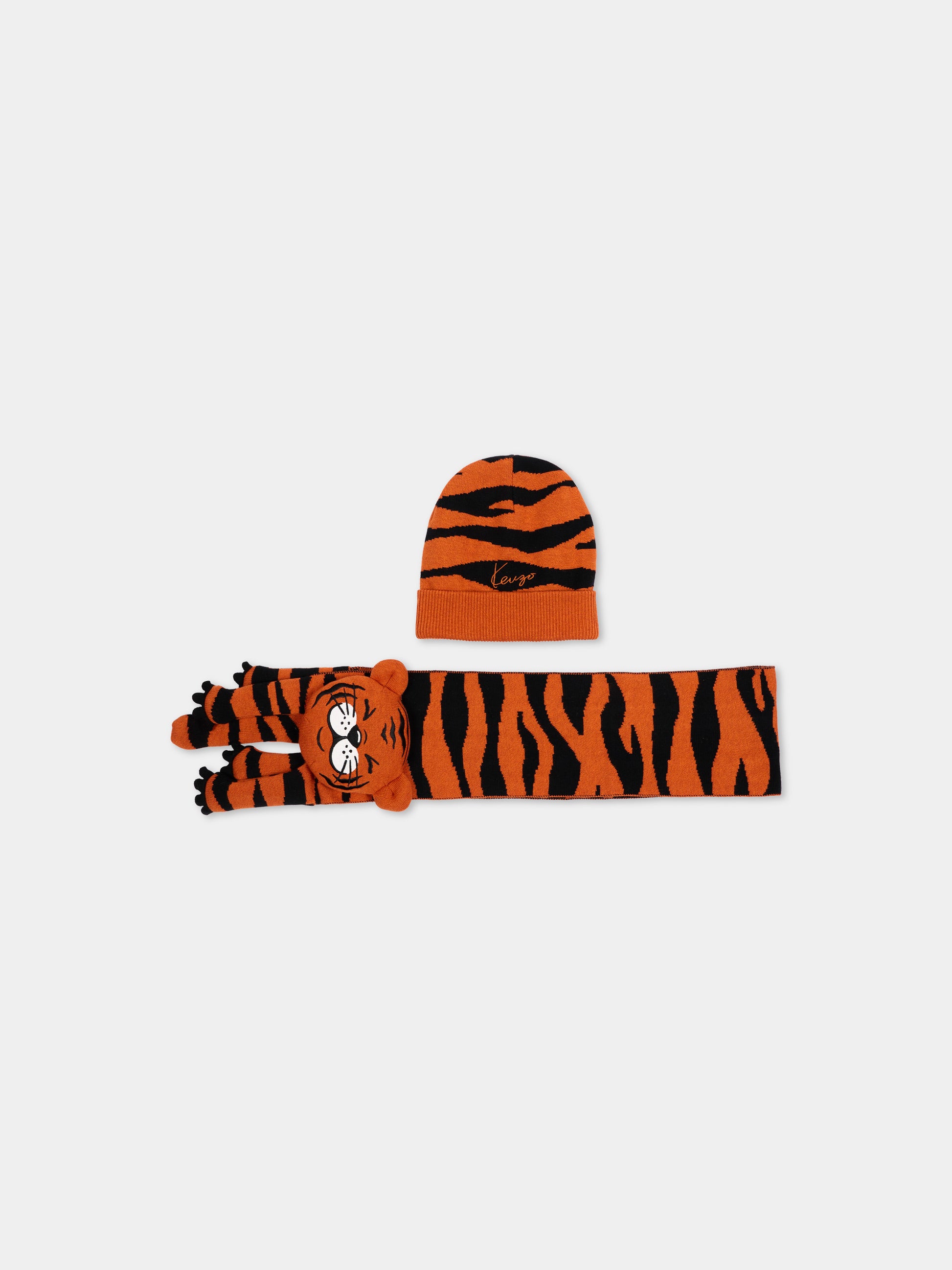 Set Accessori marrone con tigre,Kenzo Kids,K62152 E10