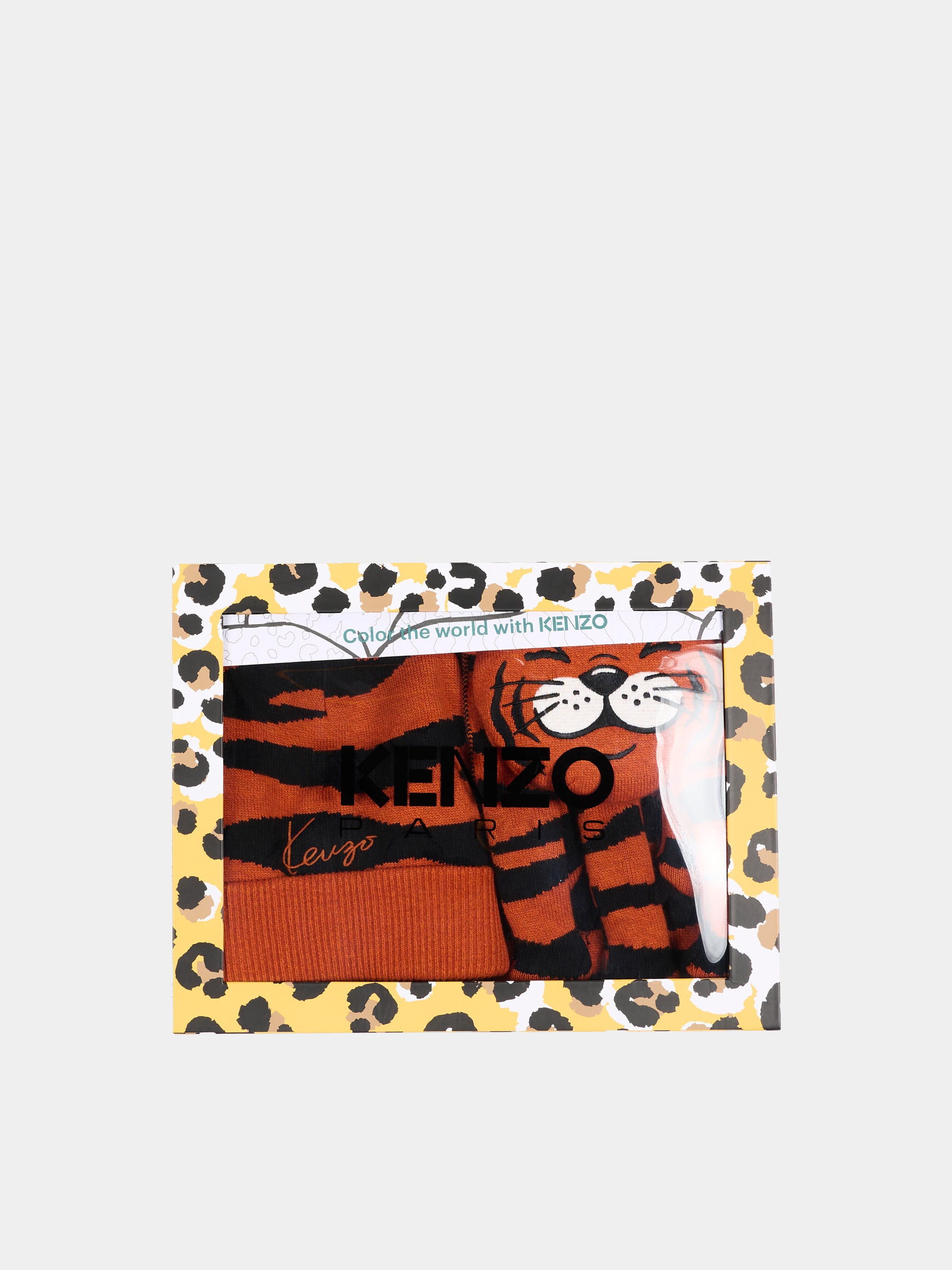 Set Accessori marrone con tigre,Kenzo Kids,K62152 E10