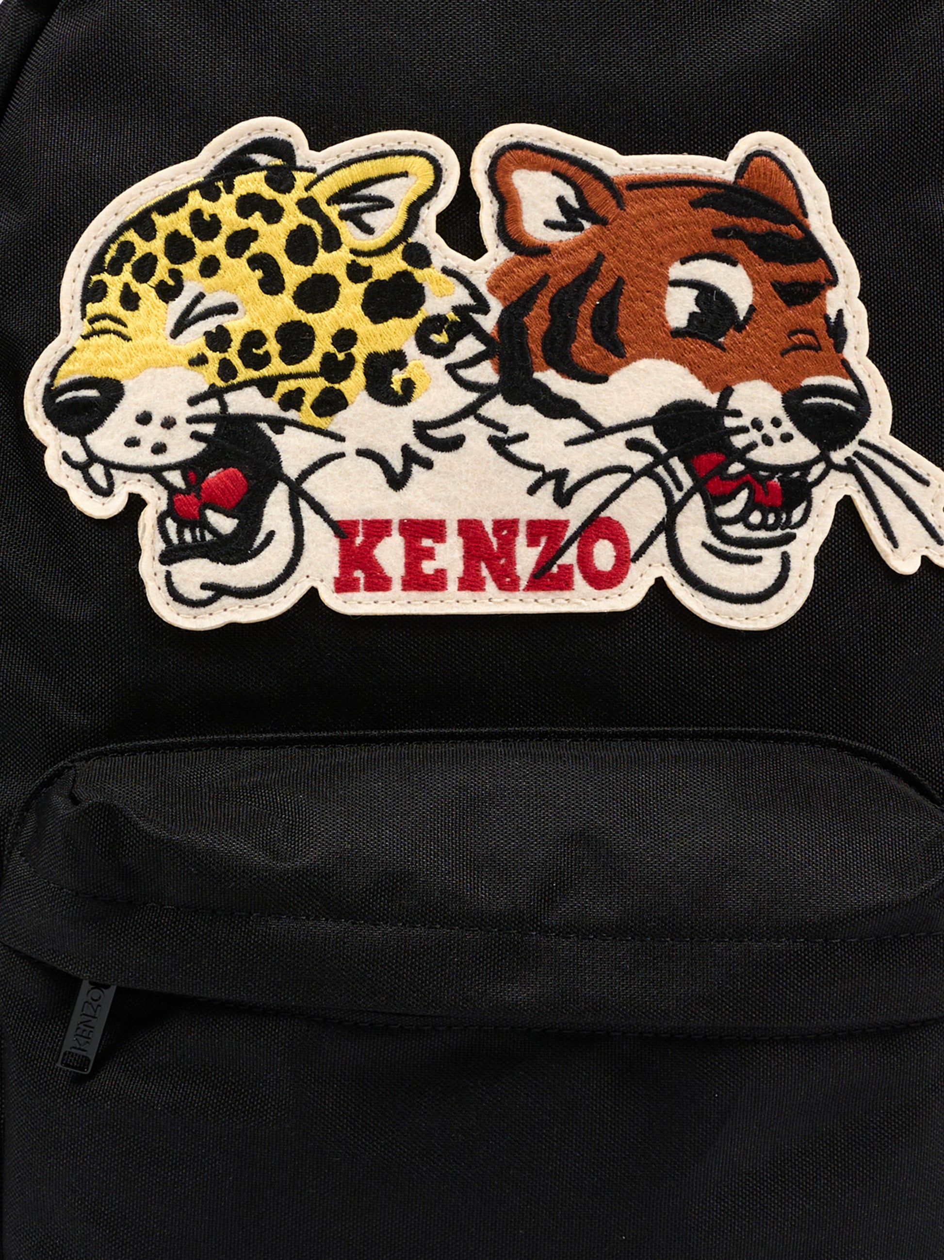 Zaino nero con ricamo logo,Kenzo Kids,K62155 09B