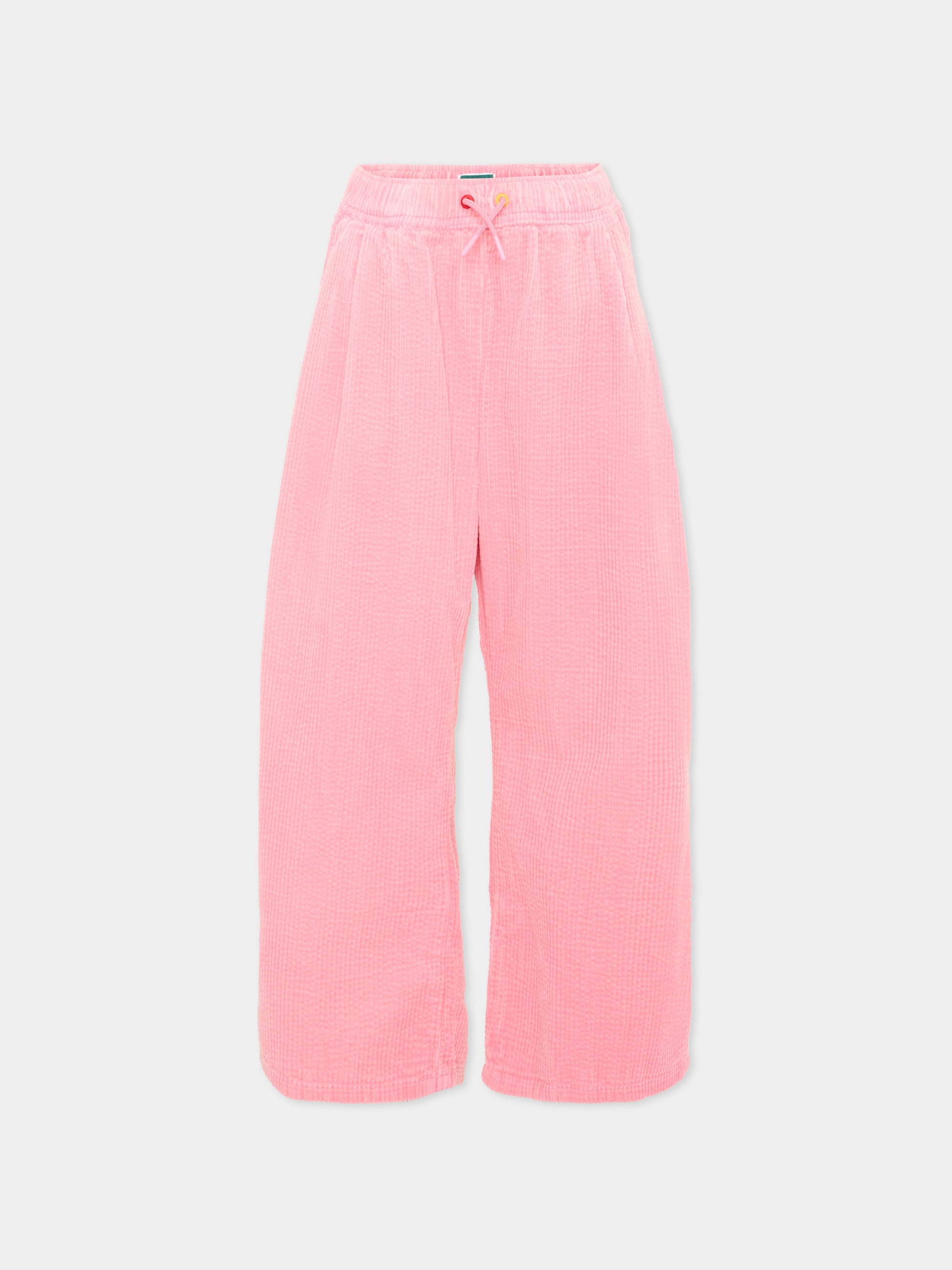 Pantalone rosa per bambina con logo,Kenzo Kids,K62161 45A