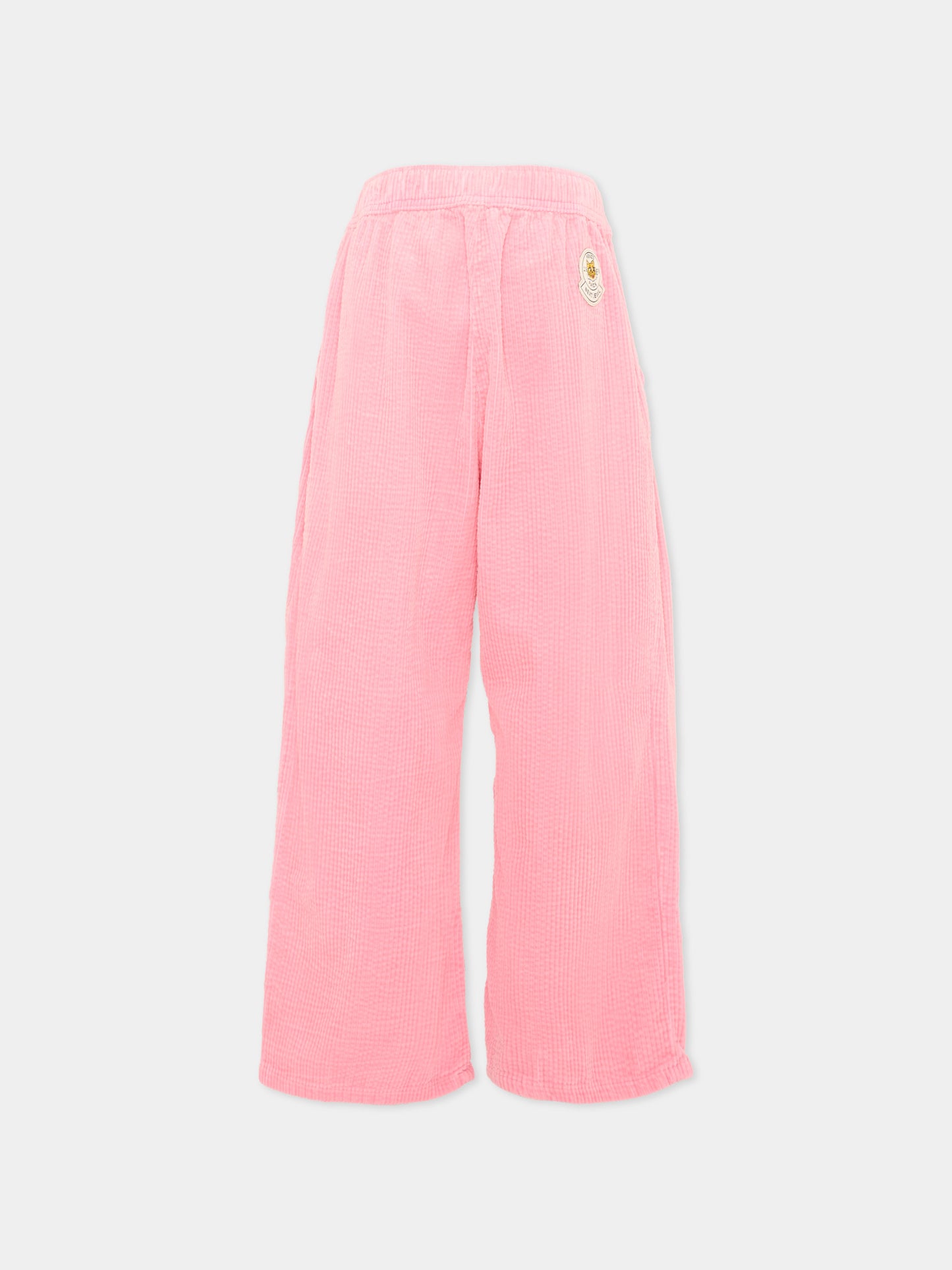 Pantalone rosa per bambina con logo,Kenzo Kids,K62161 45A