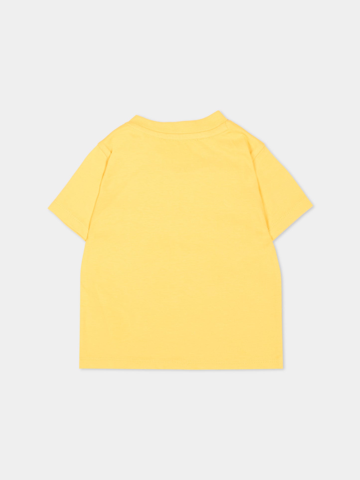 T-shirt gialla per neonati con leopardo,Kenzo Kids,K62188 563