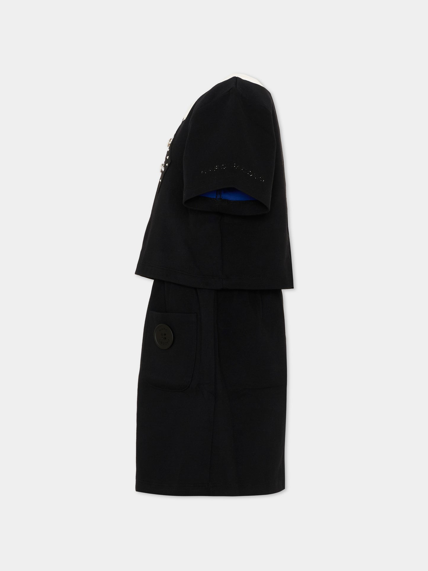 Vestito a manica corta nero con fiocco,Marc Jacobs,W60974 09B