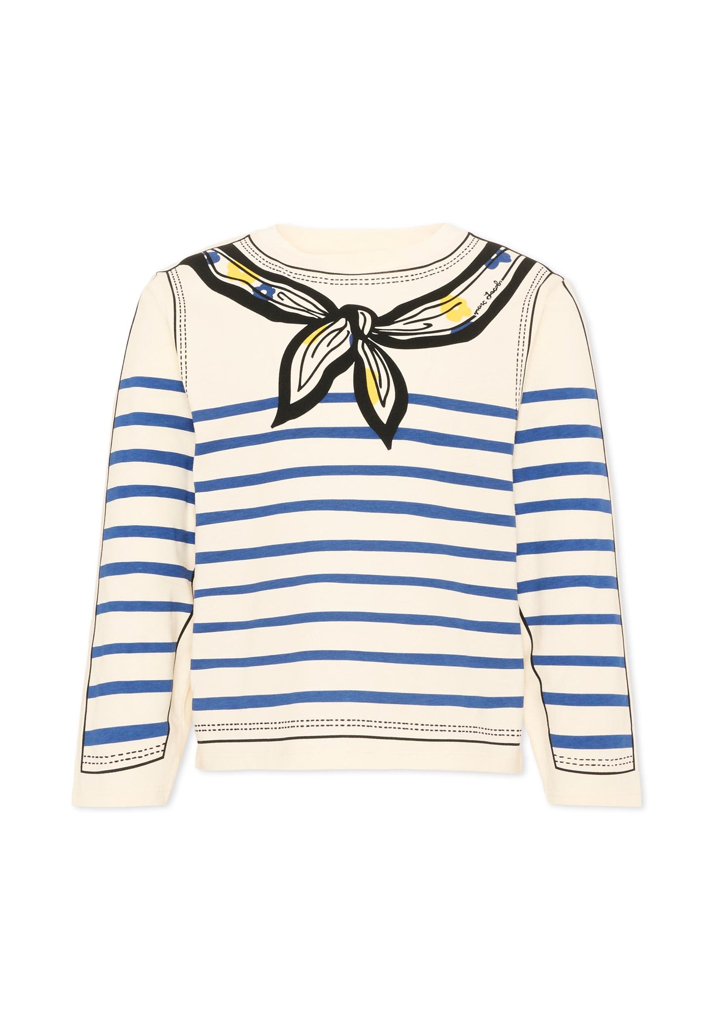 T-Shirt avorio per bambina a righe,Marc Jacobs,W60998 148
