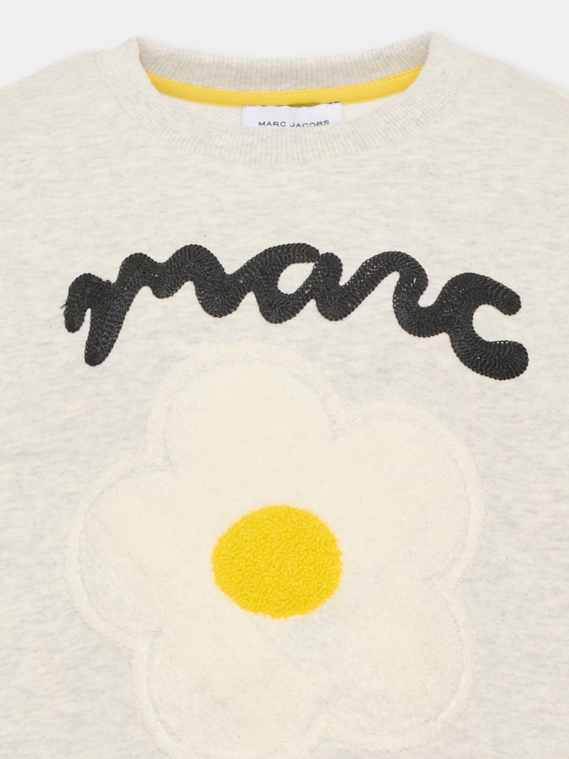 Felpa girocollo grigia per bambina,Marc Jacobs,W61009 A18